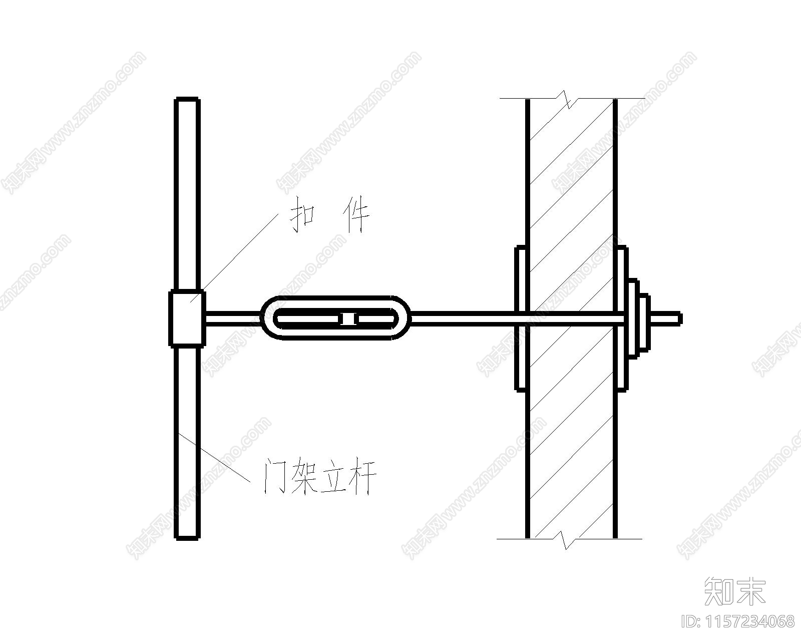 脚手架节点大样cad施工图下载【ID:1157234068】