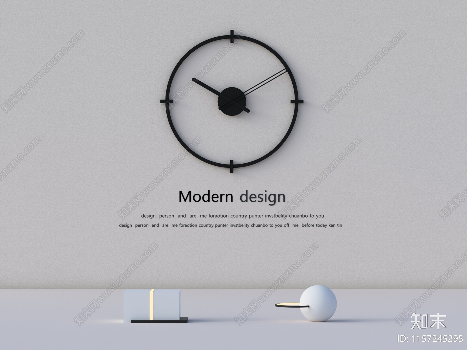 现代挂钟3D模型下载【ID:1157245295】