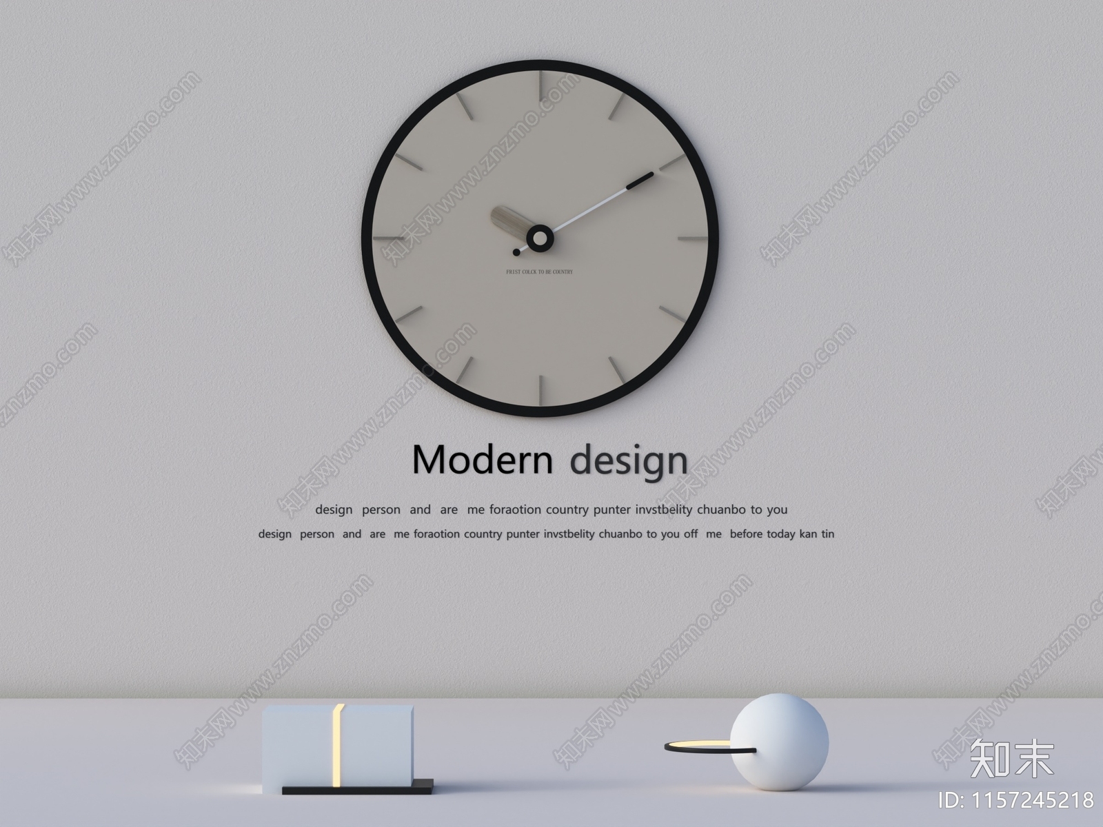 现代挂钟3D模型下载【ID:1157245218】