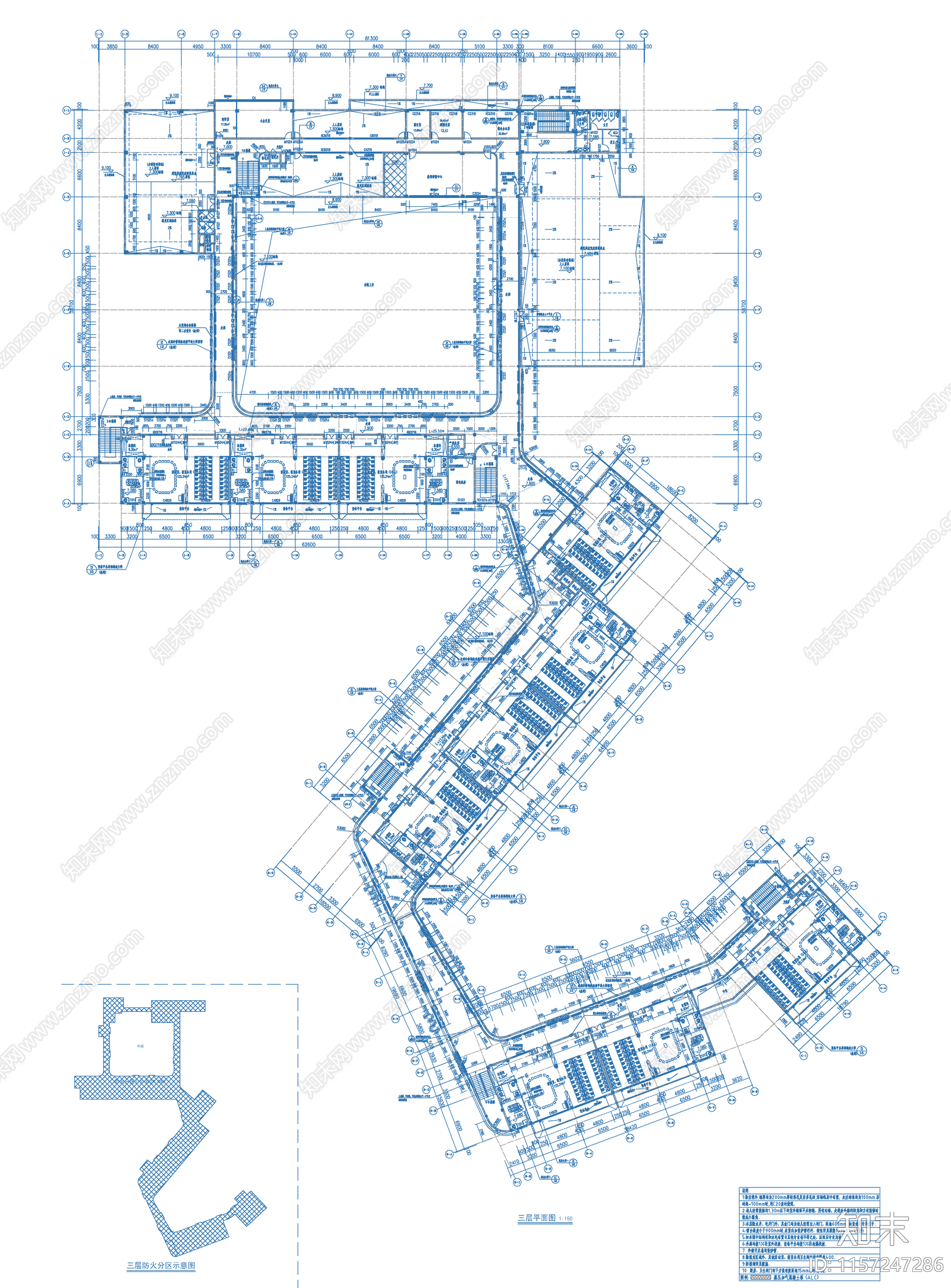 城区30班幼儿园建筑单体cad施工图下载【ID:1157247286】