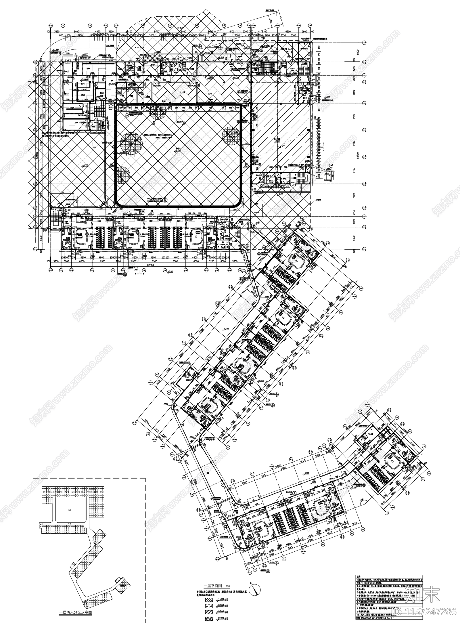 城区30班幼儿园建筑单体cad施工图下载【ID:1157247286】