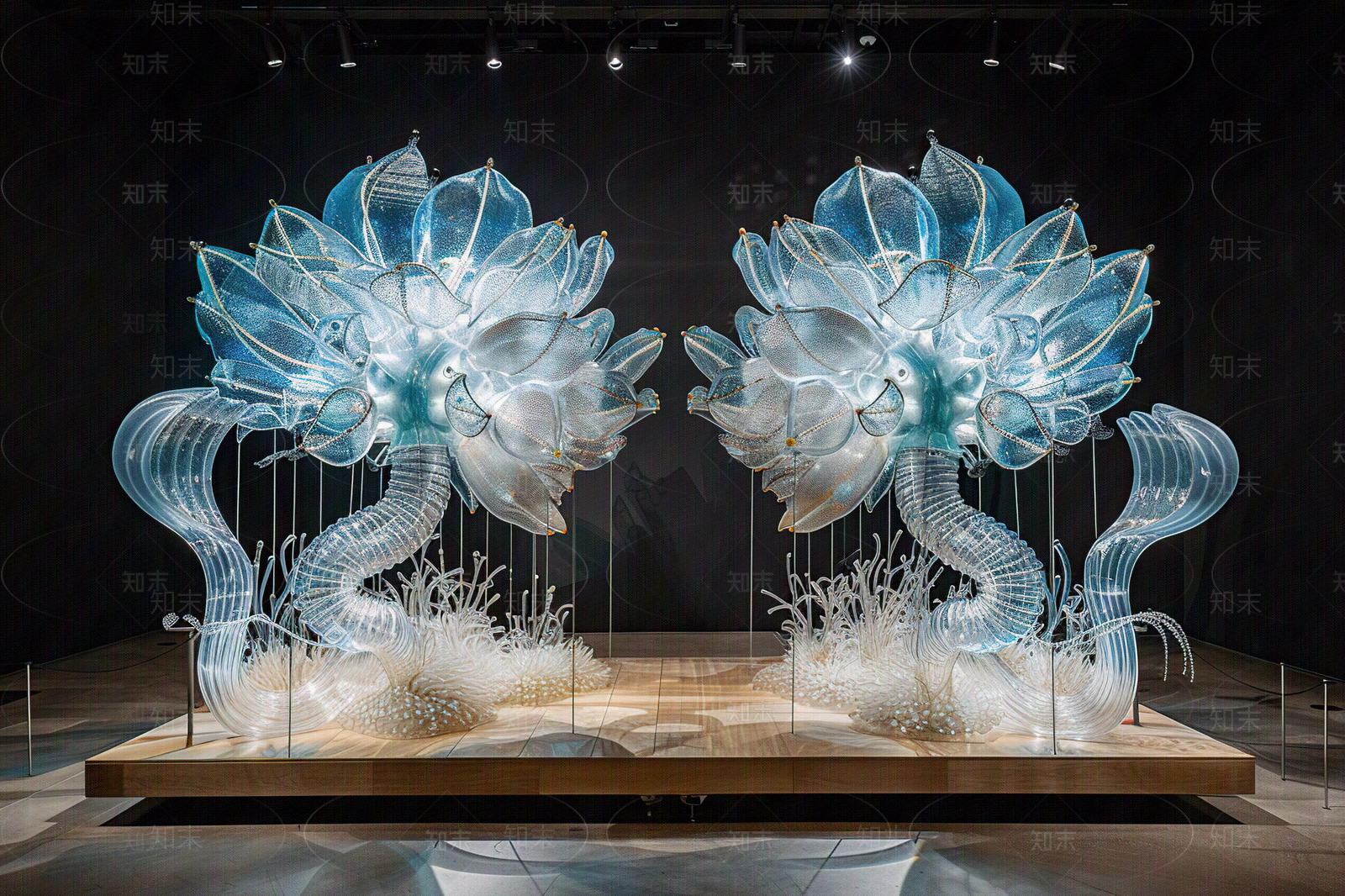 莲花雕塑壁纸贴图下载【ID:1157249413】