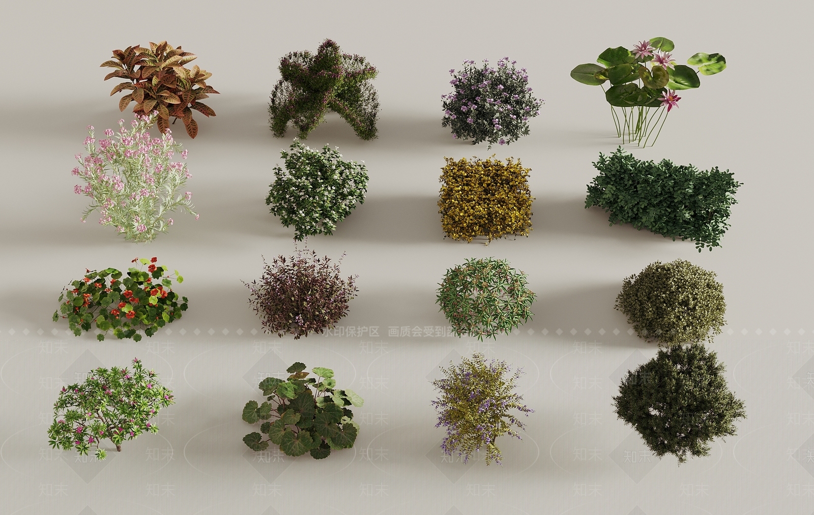 花草组合3D模型下载【ID:1157249903】