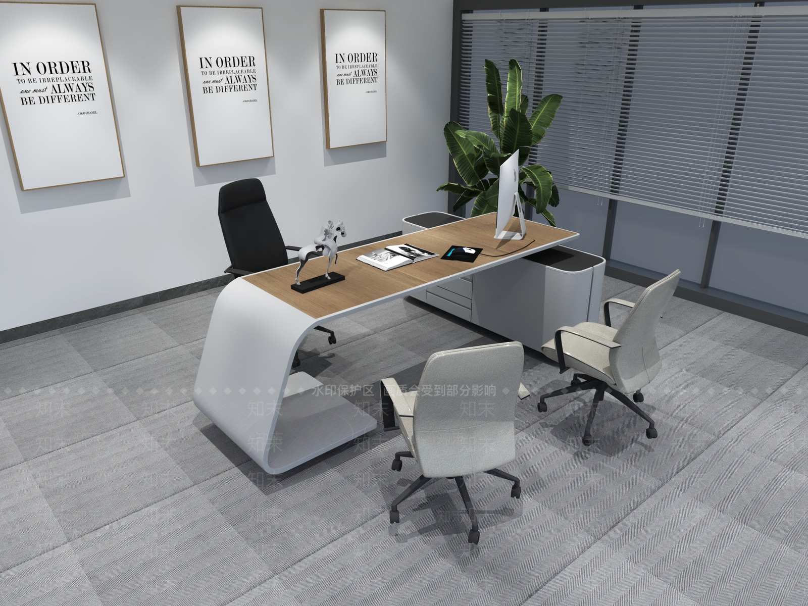 现代办公室3D模型下载【ID:1157250793】