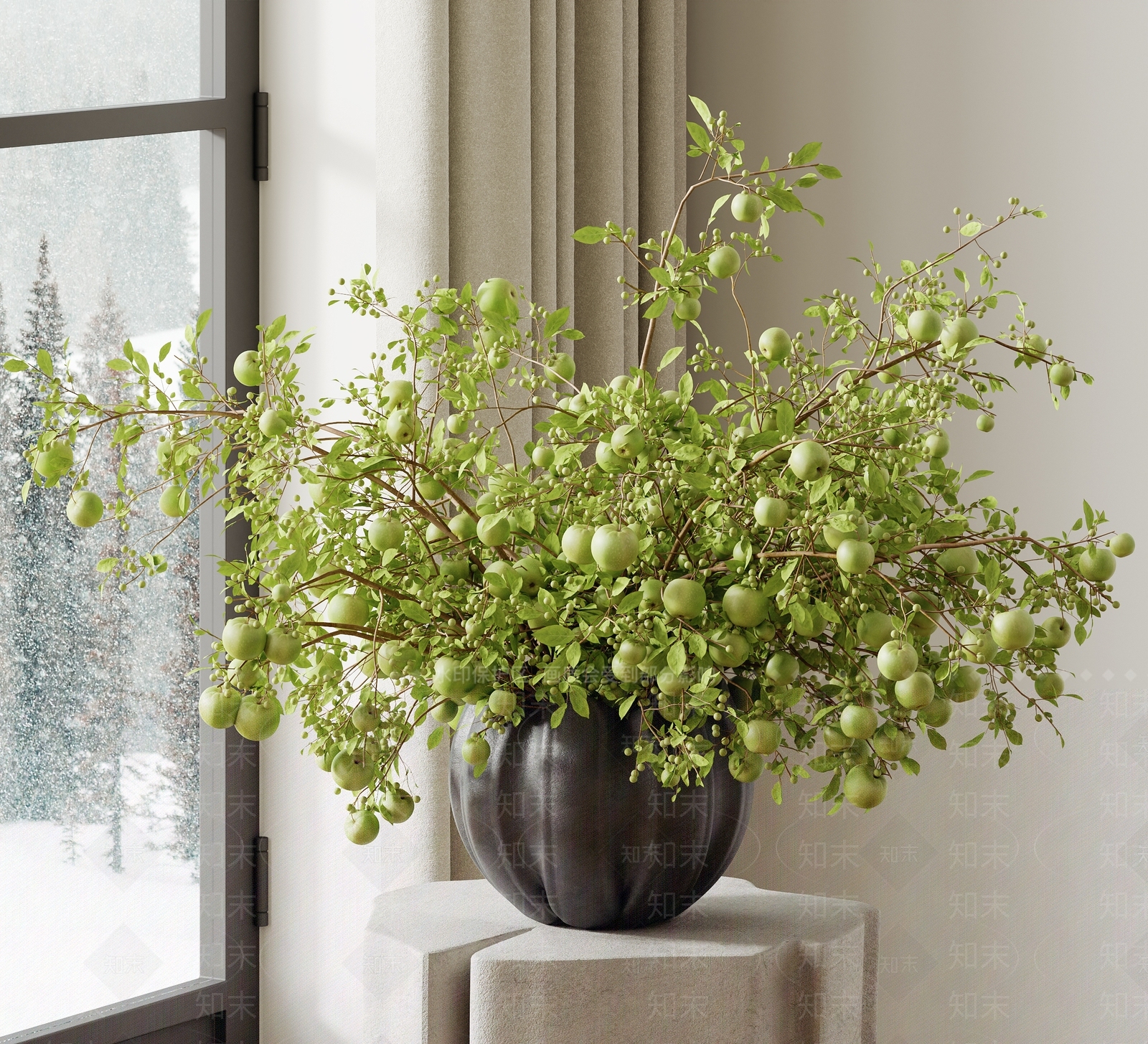 绿植盆栽SU模型下载【ID:1157252409】