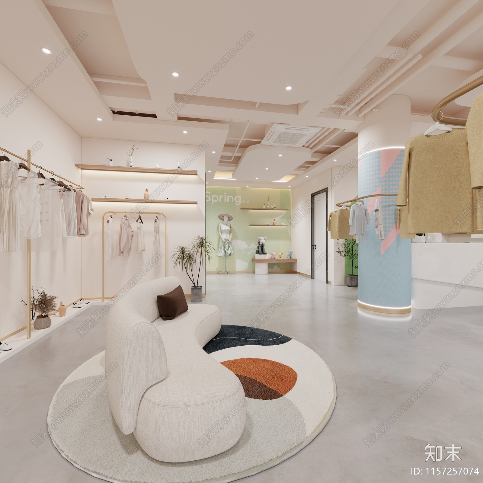 现代女装服装店3D模型下载【ID:1157257074】