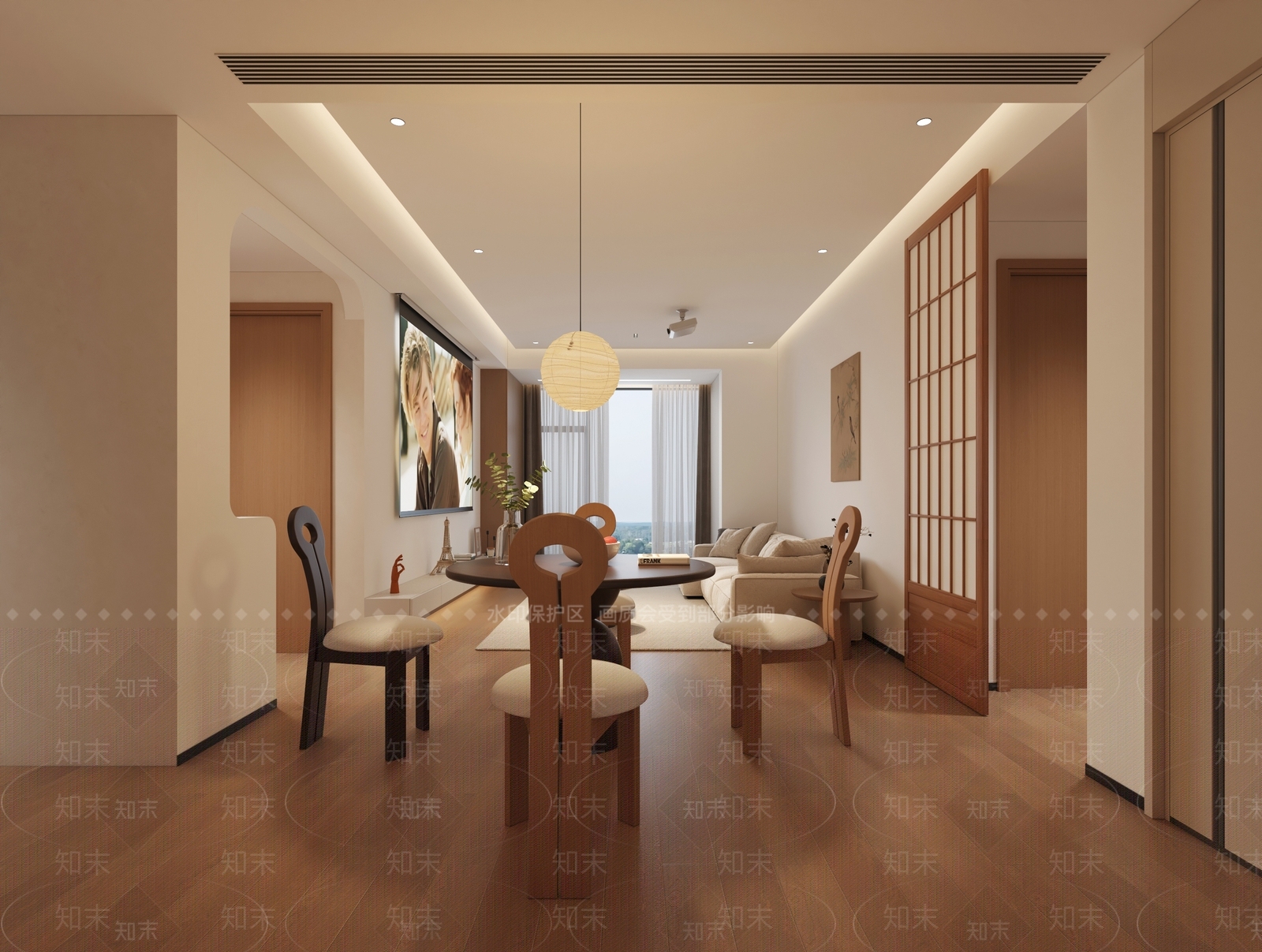 日式影音室3D模型下载【ID:1214381609】