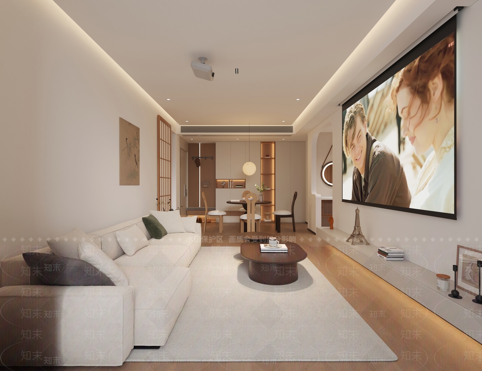 日式影音室3D模型下载【ID:1214381609】