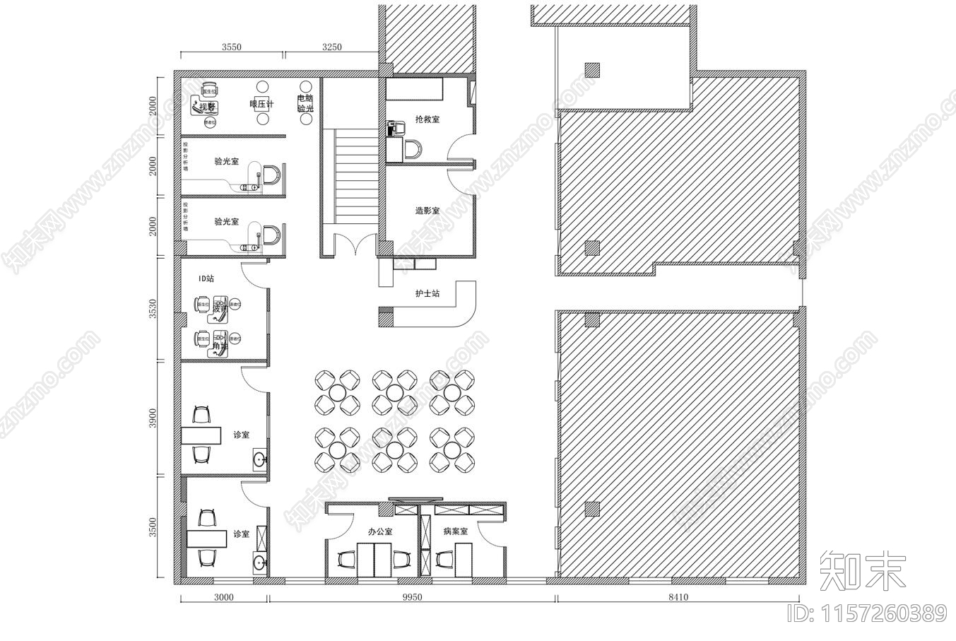 眼科医cad施工图下载【ID:1157260389】