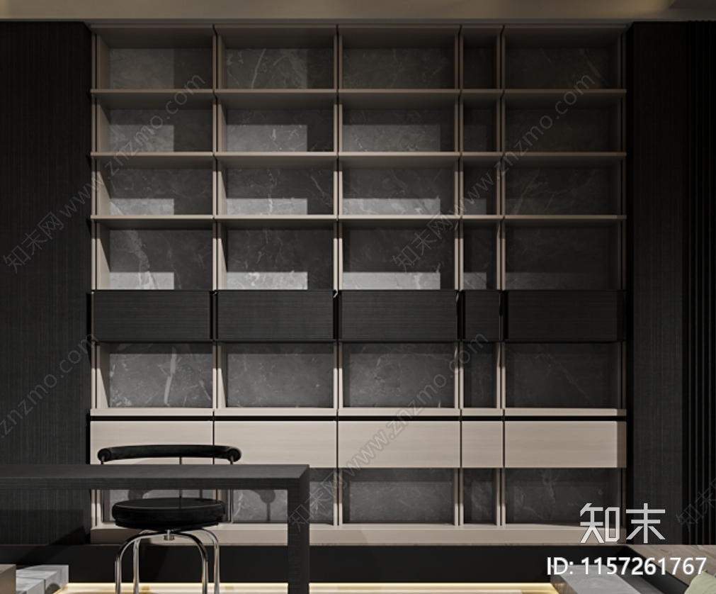 意式书柜施工图下载【ID:1157261767】