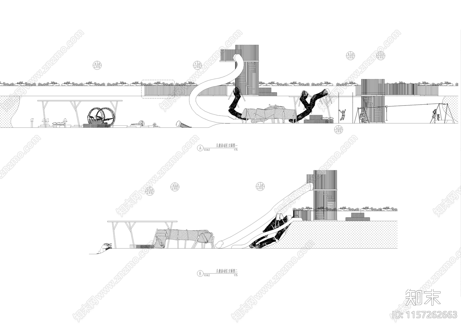 美域项目住宅示范区及中央公园区景观报规全套图纸2022cad施工图下载【ID:1157262663】