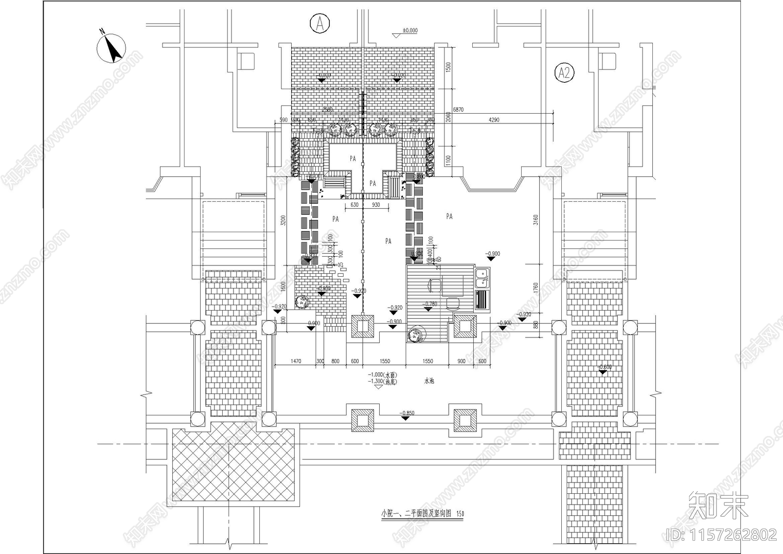 欧式庭院景cad施工图下载【ID:1157262802】