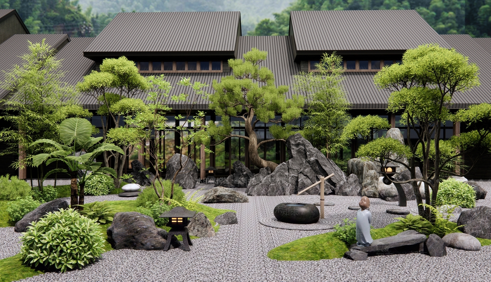 庭院3D模型精品下载_3dmax模型_知末网