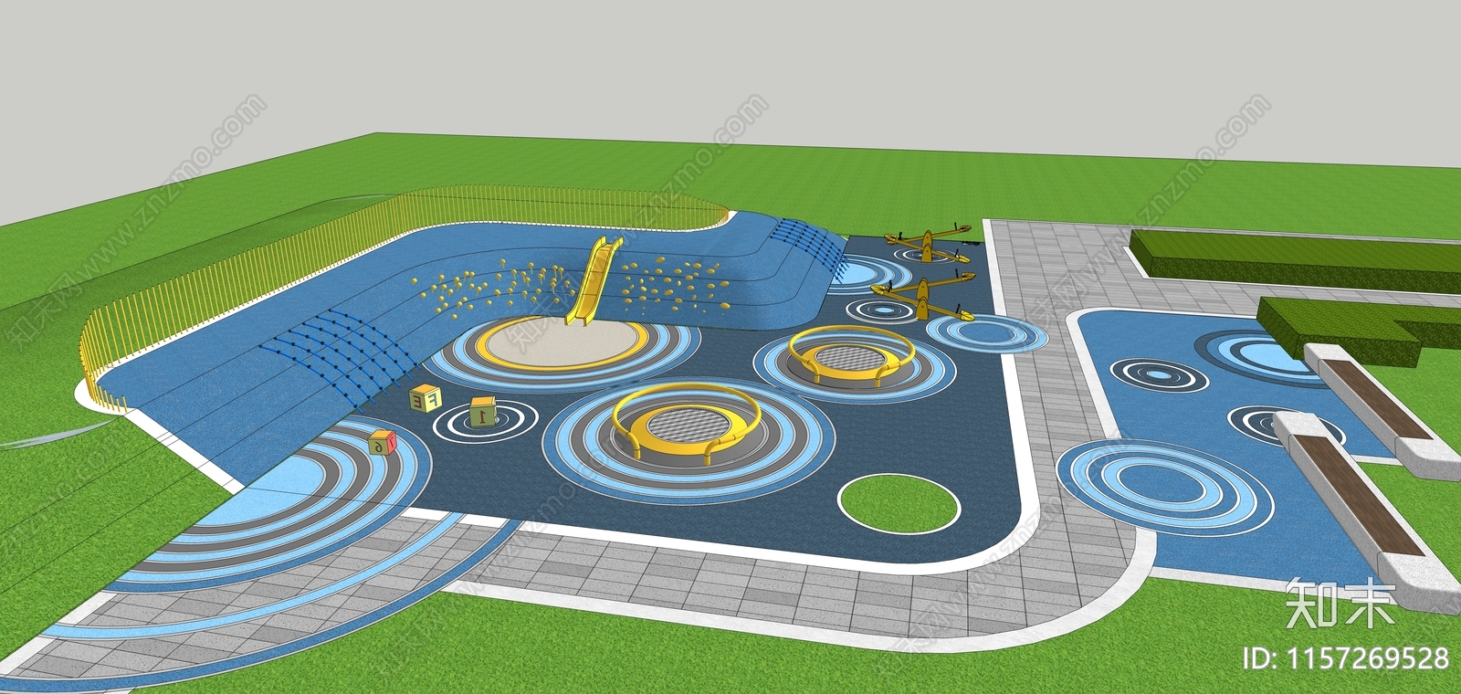现代儿童乐园SU模型下载【ID:1157269528】