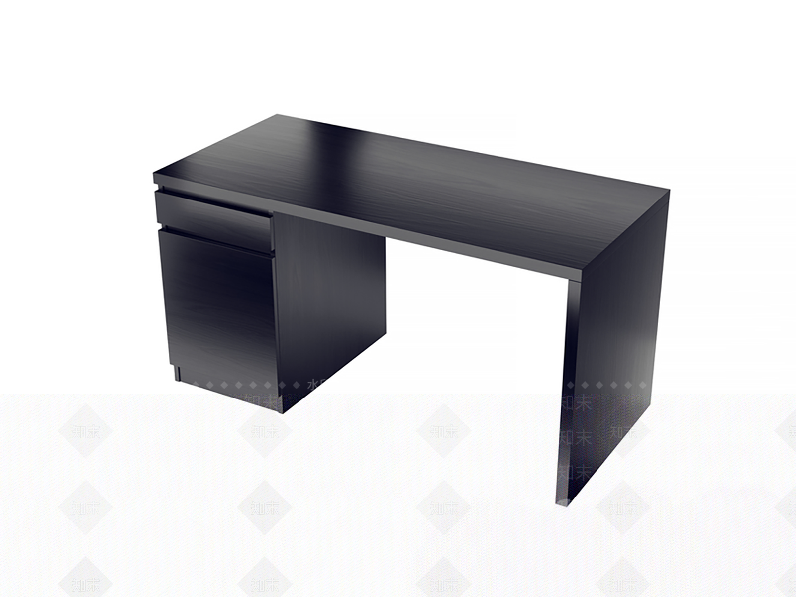 现代黑色办公桌3D模型下载【ID:1157270227】