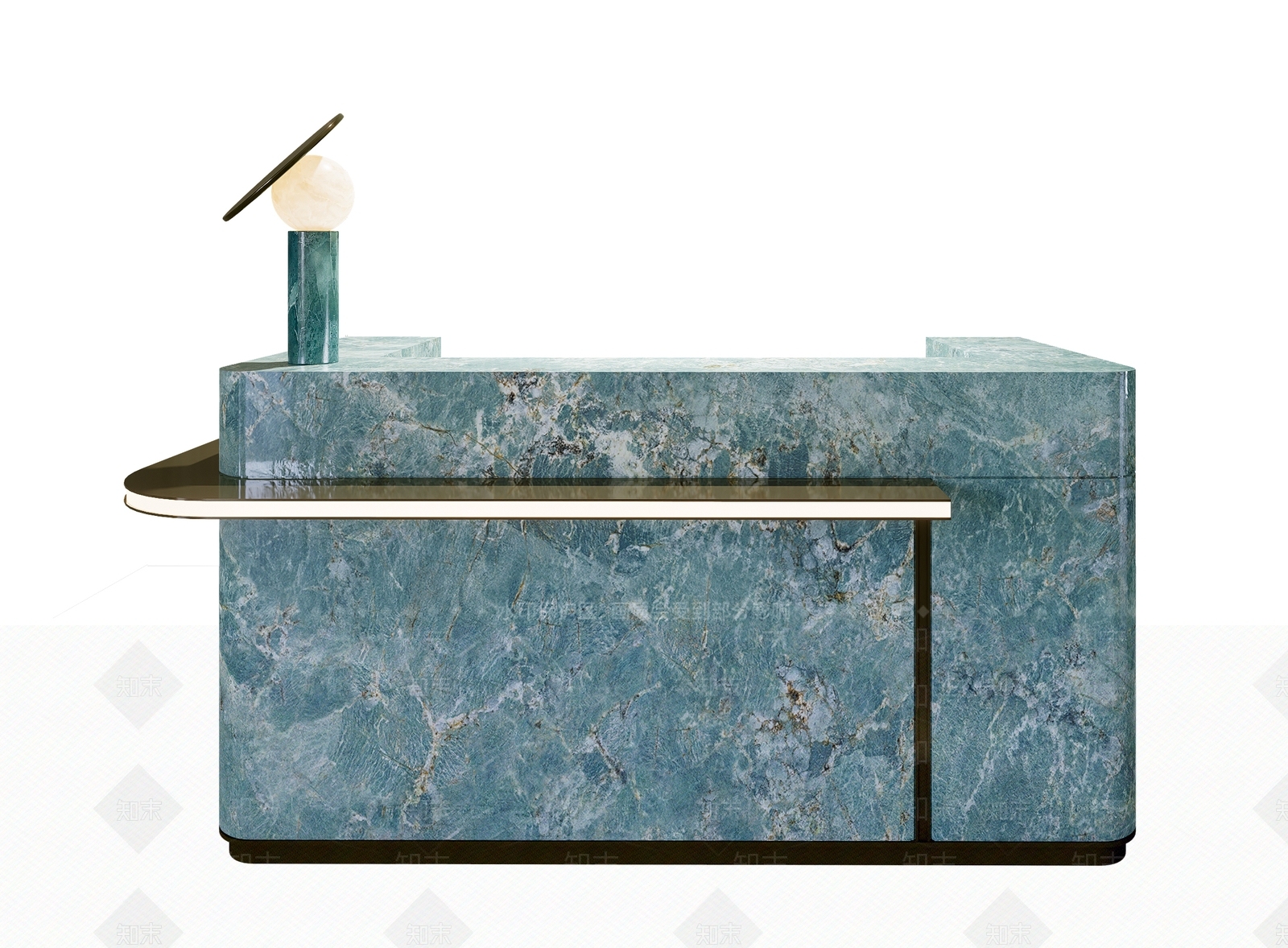 现代服务台SU模型下载【ID:1157270479】