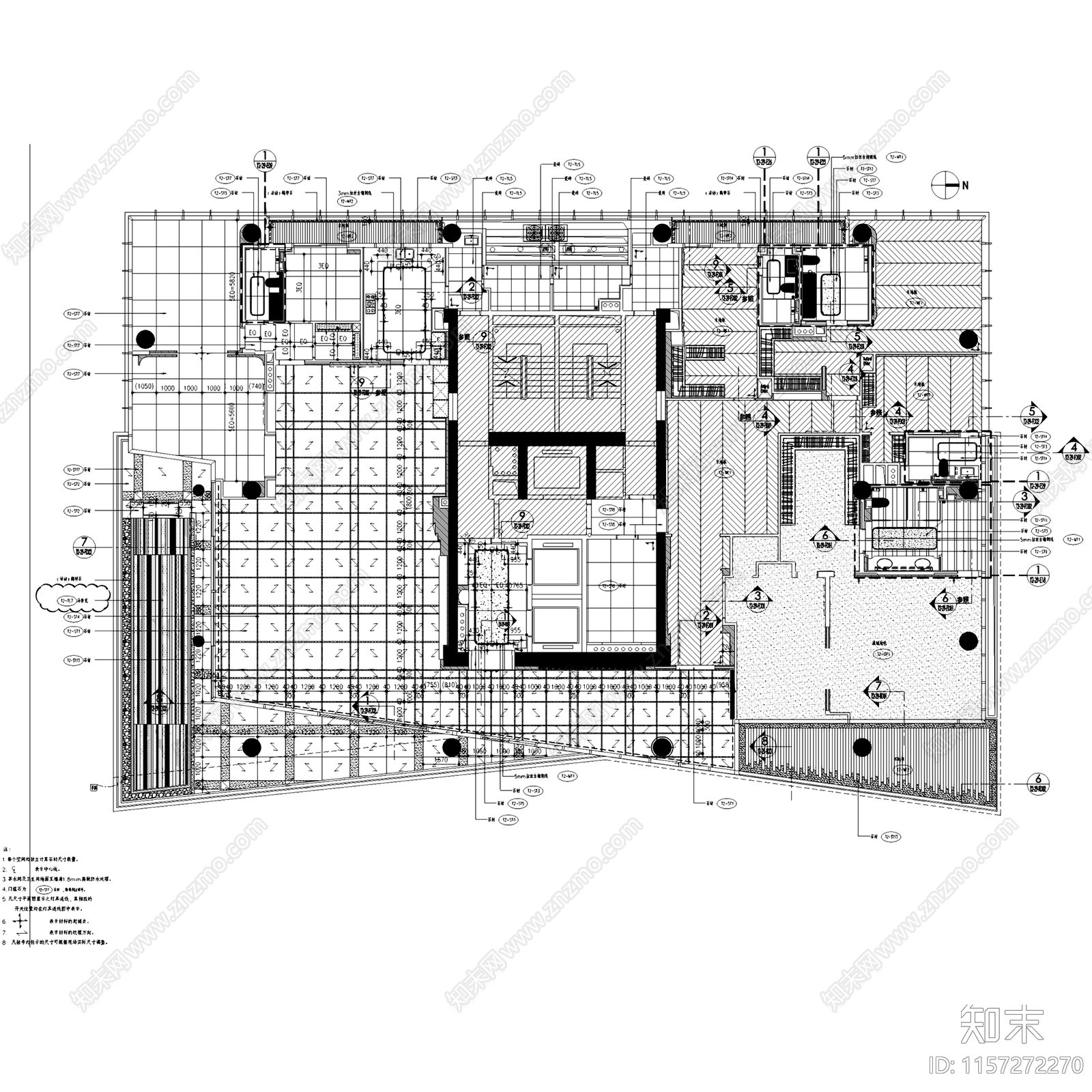 轻奢简欧深圳湾一号T2cad施工图下载【ID:1157272270】