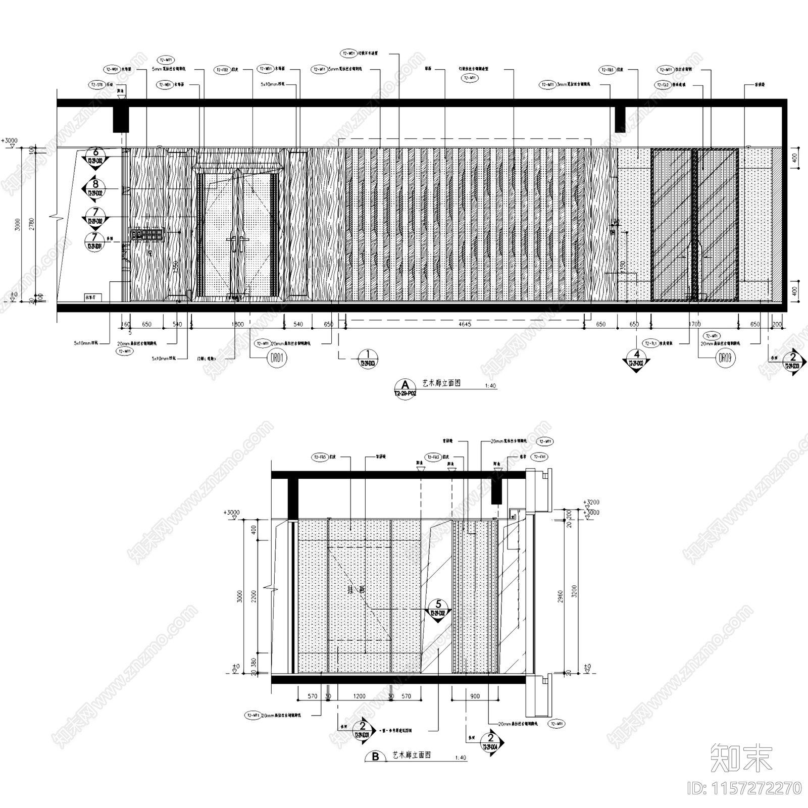 轻奢简欧深圳湾一号T2cad施工图下载【ID:1157272270】