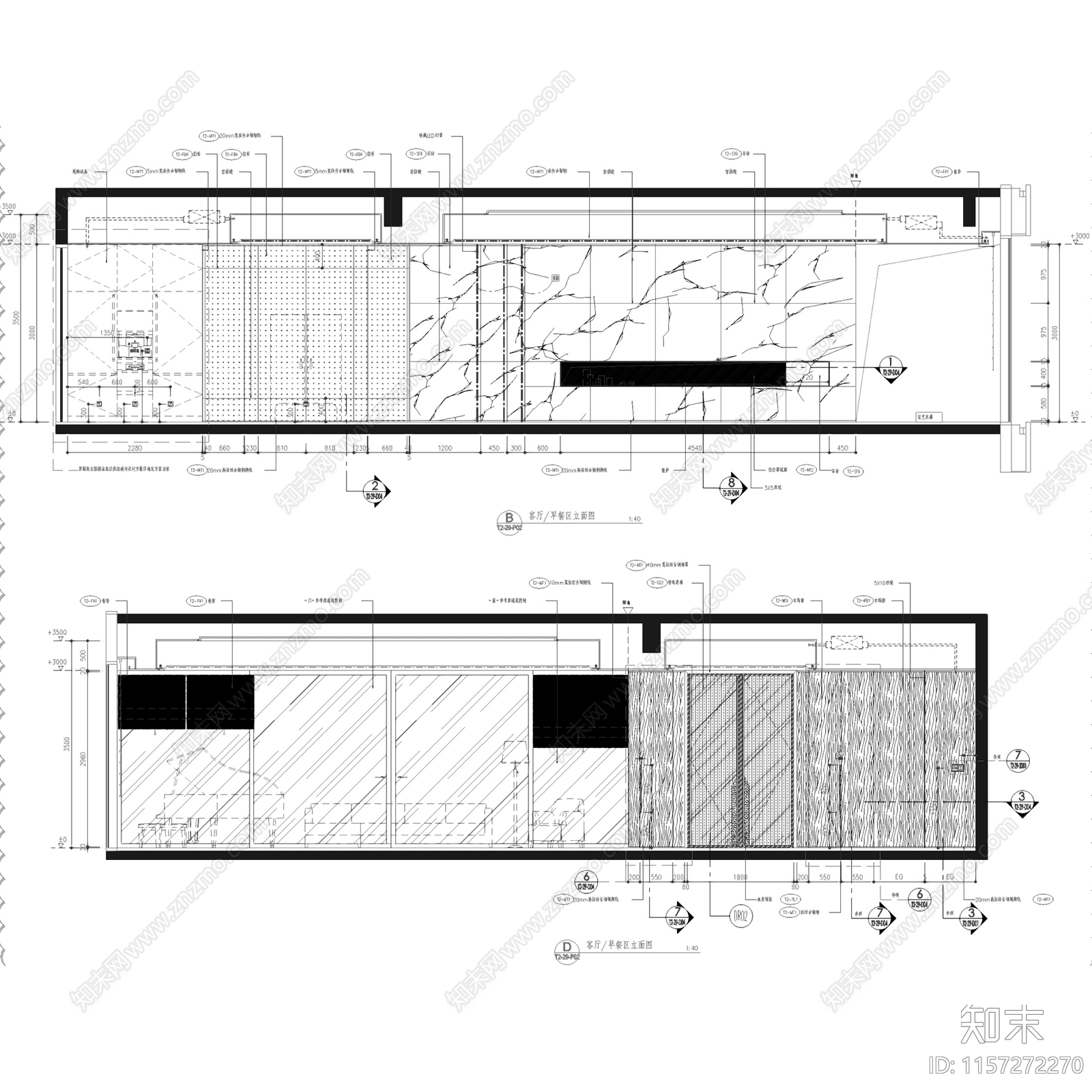 轻奢简欧深圳湾一号T2cad施工图下载【ID:1157272270】