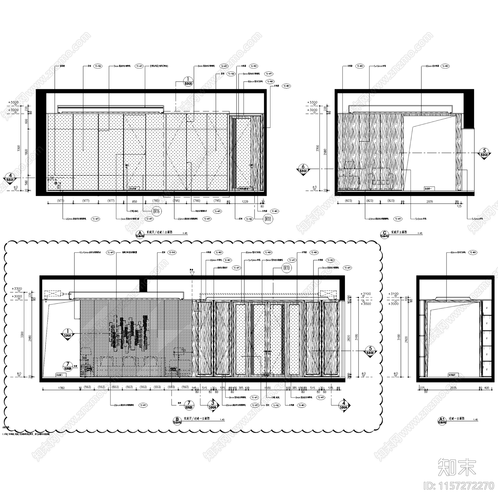 轻奢简欧深圳湾一号T2cad施工图下载【ID:1157272270】