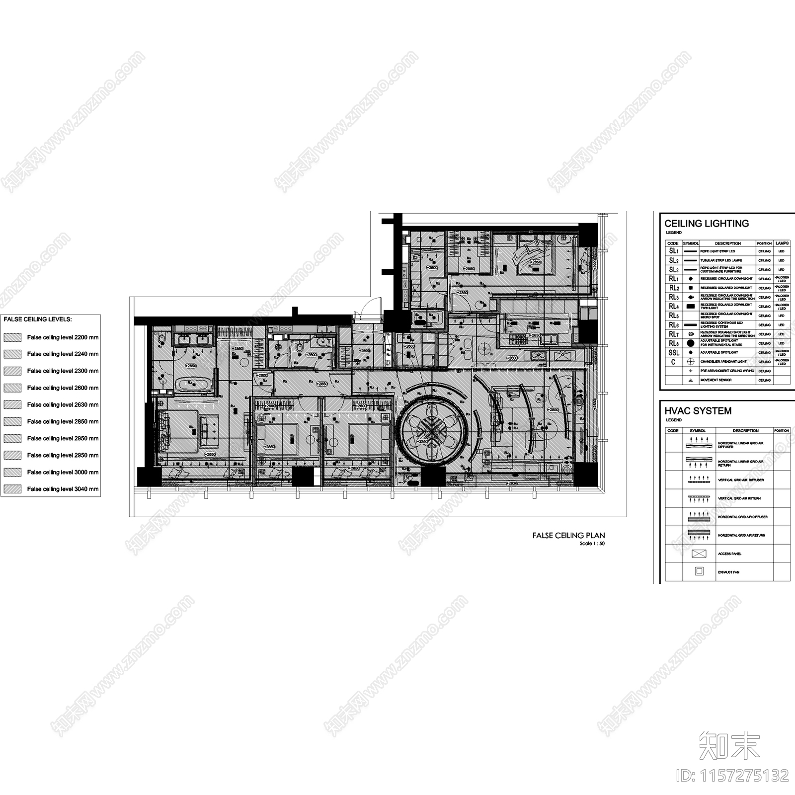 现代轻奢北京通州万科滨江豪宅样板房室内家装cad施工图下载【ID:1157275132】