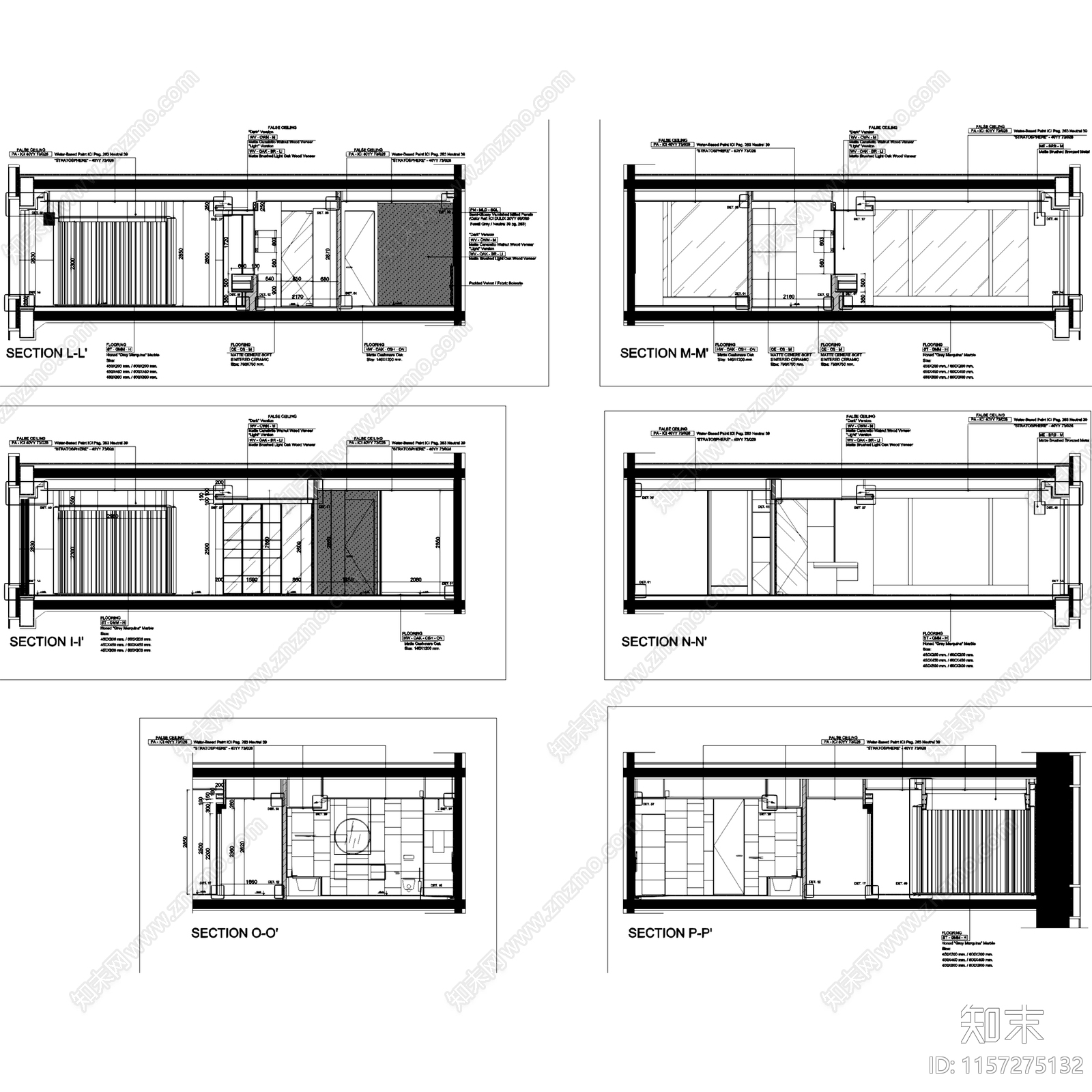 现代轻奢北京通州万科滨江豪宅样板房室内家装cad施工图下载【ID:1157275132】