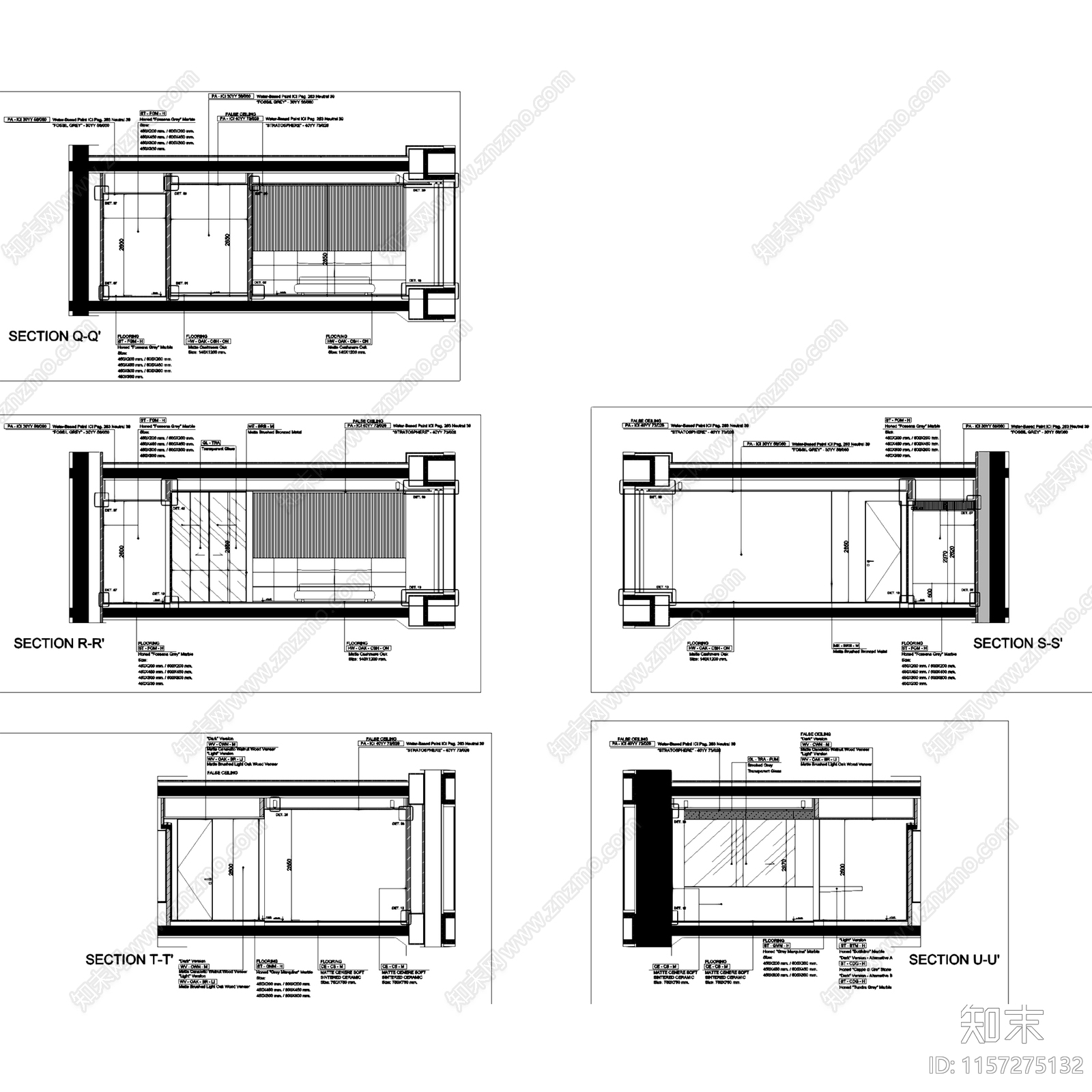 现代轻奢北京通州万科滨江豪宅样板房室内家装cad施工图下载【ID:1157275132】