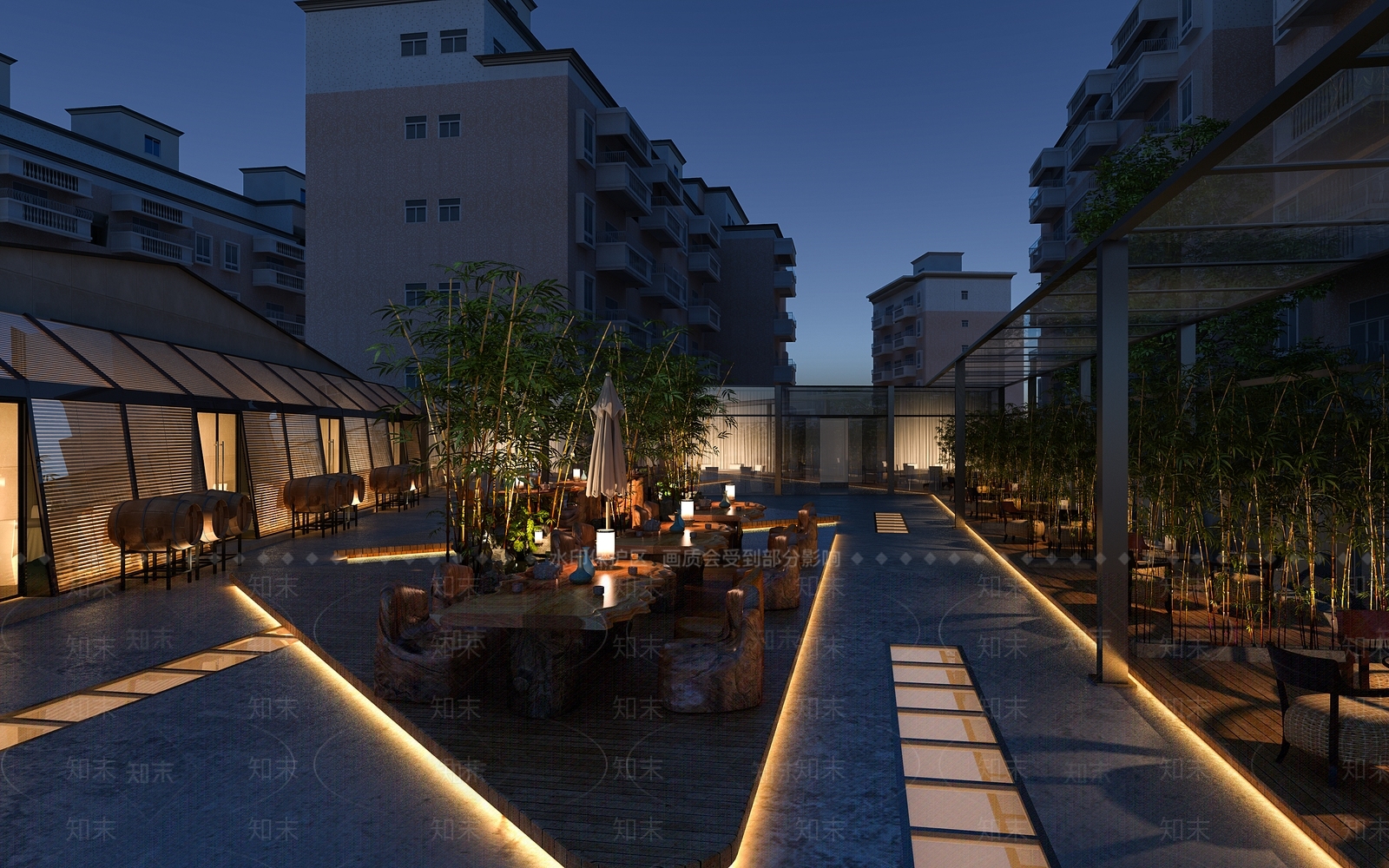 现代露台景观酒吧3D模型下载【ID:1157275354】