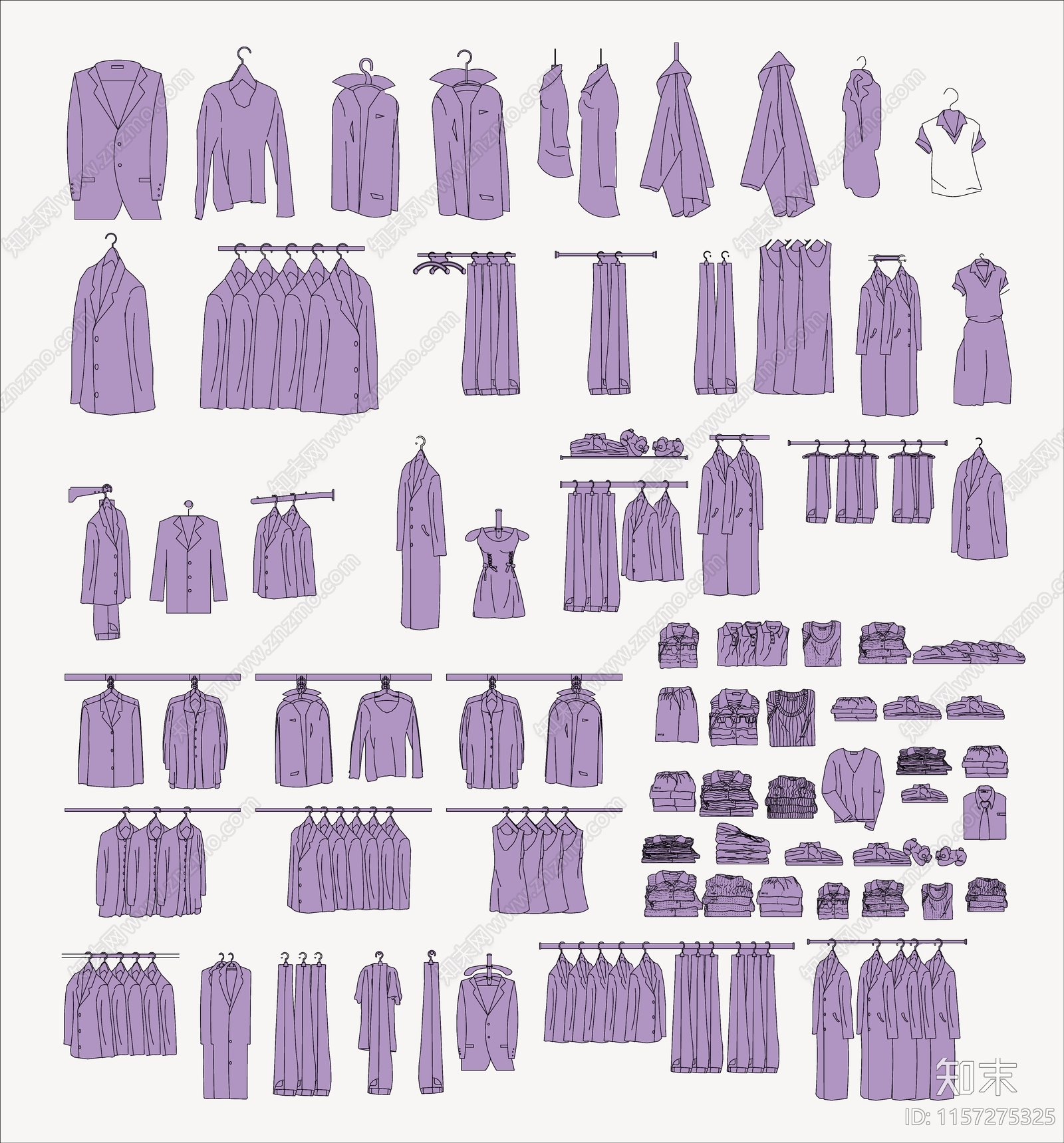 服装店衣服施工图下载【ID:1157275325】