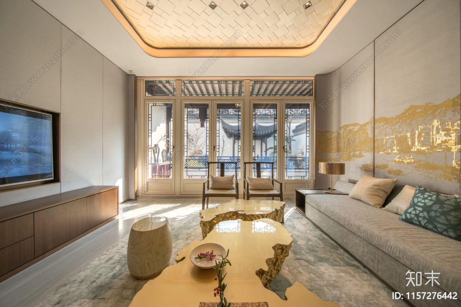 上桃B户型样板房cad施工图下载【ID:1157276442】