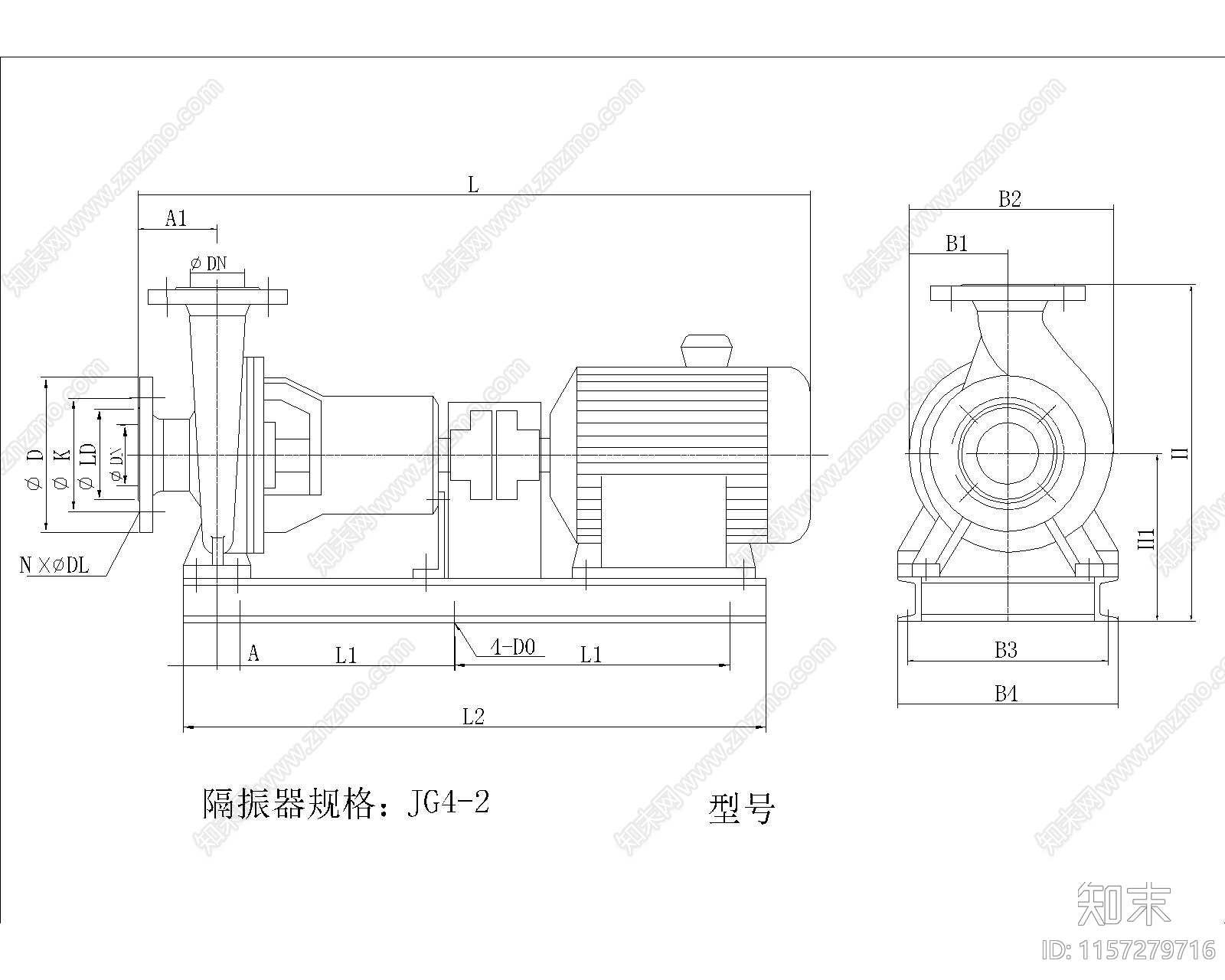 各种水泵cad施工图下载【ID:1157279716】