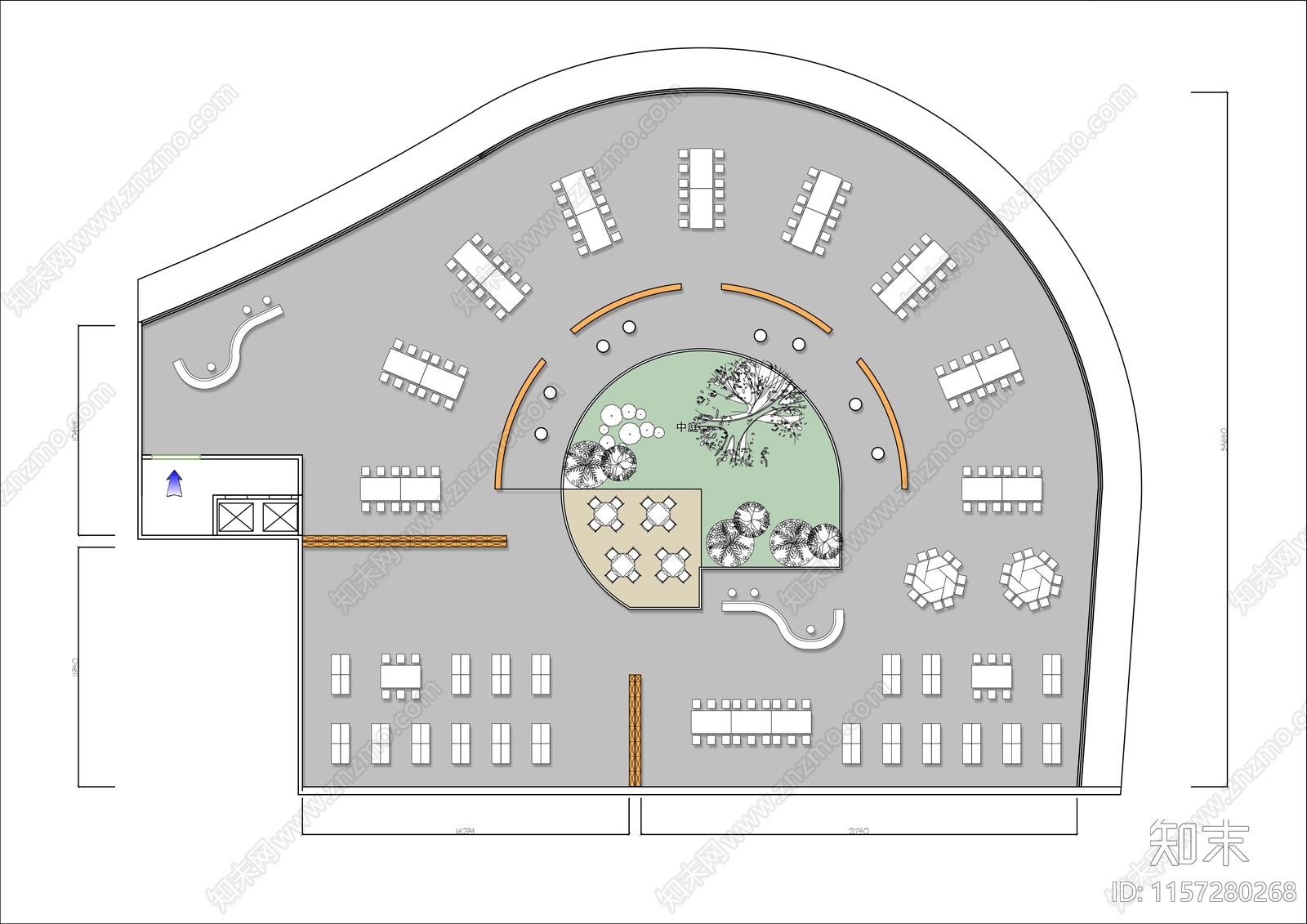 1500㎡艺术图书馆平面布置图施工图下载【ID:1157280268】