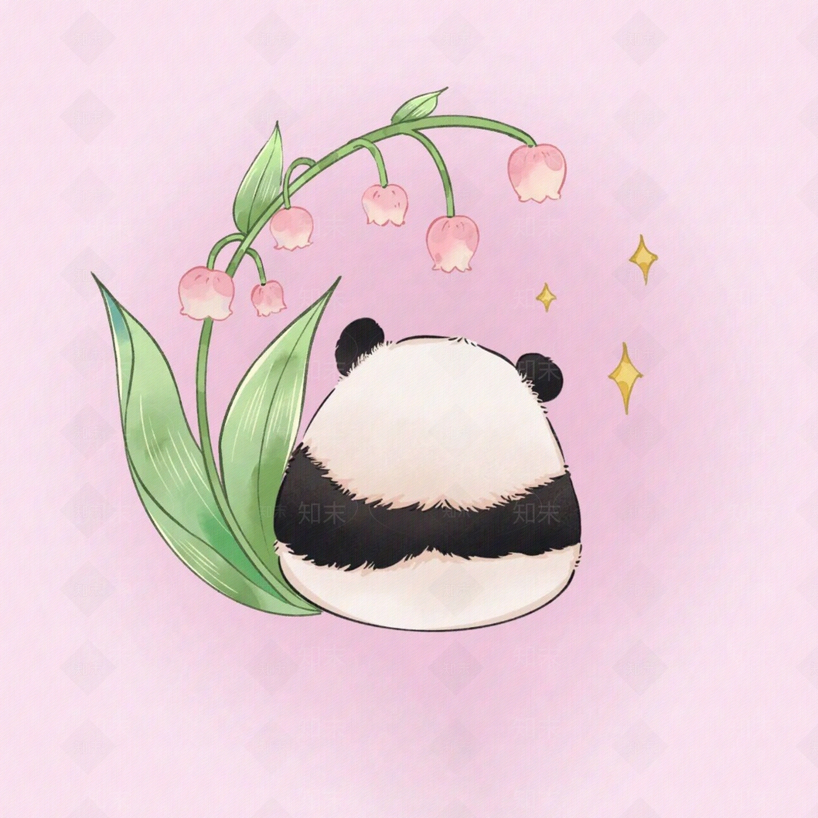 卡通动物熊猫壁纸贴图下载【ID:1157281745】