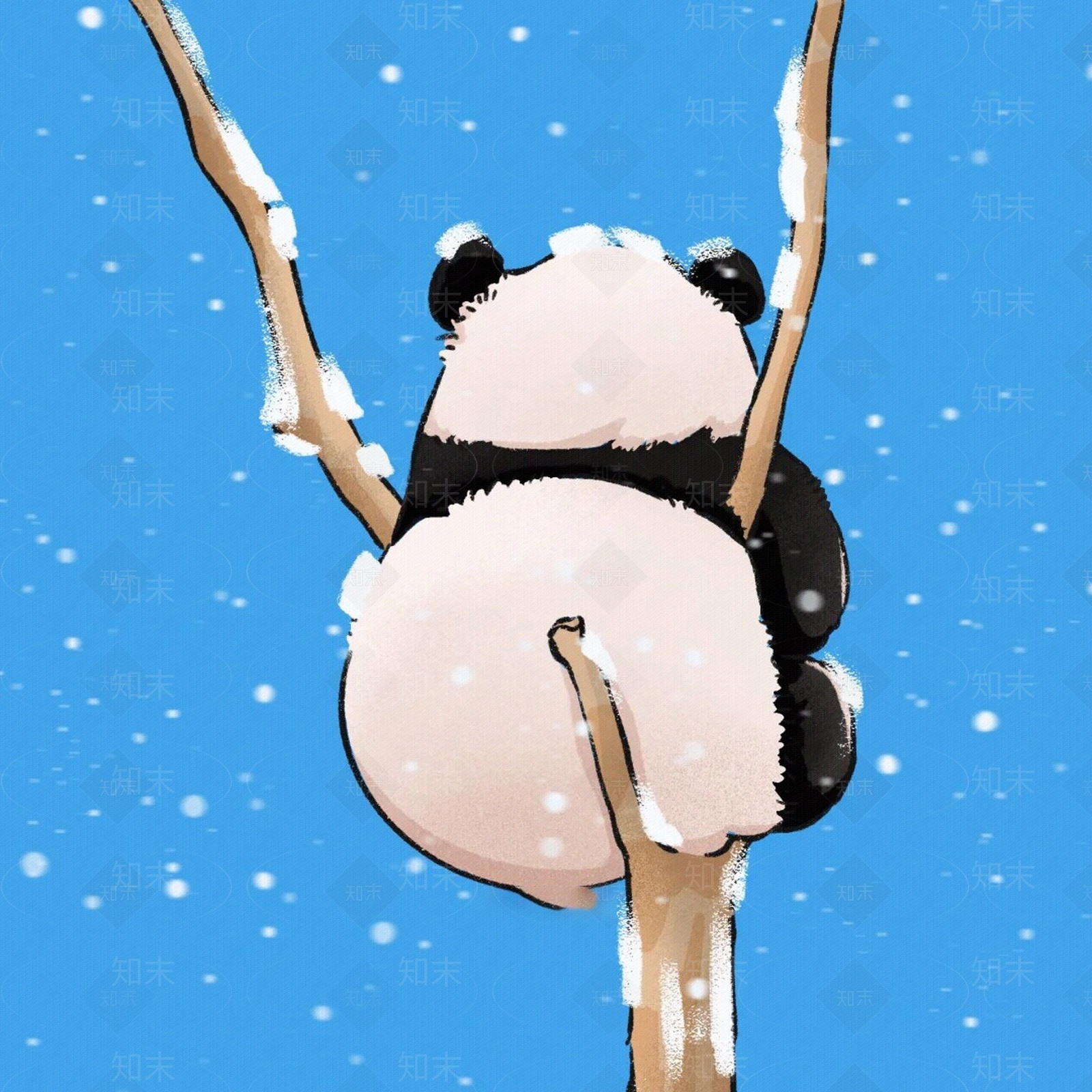 卡通动物熊猫壁纸贴图下载【ID:1157281972】