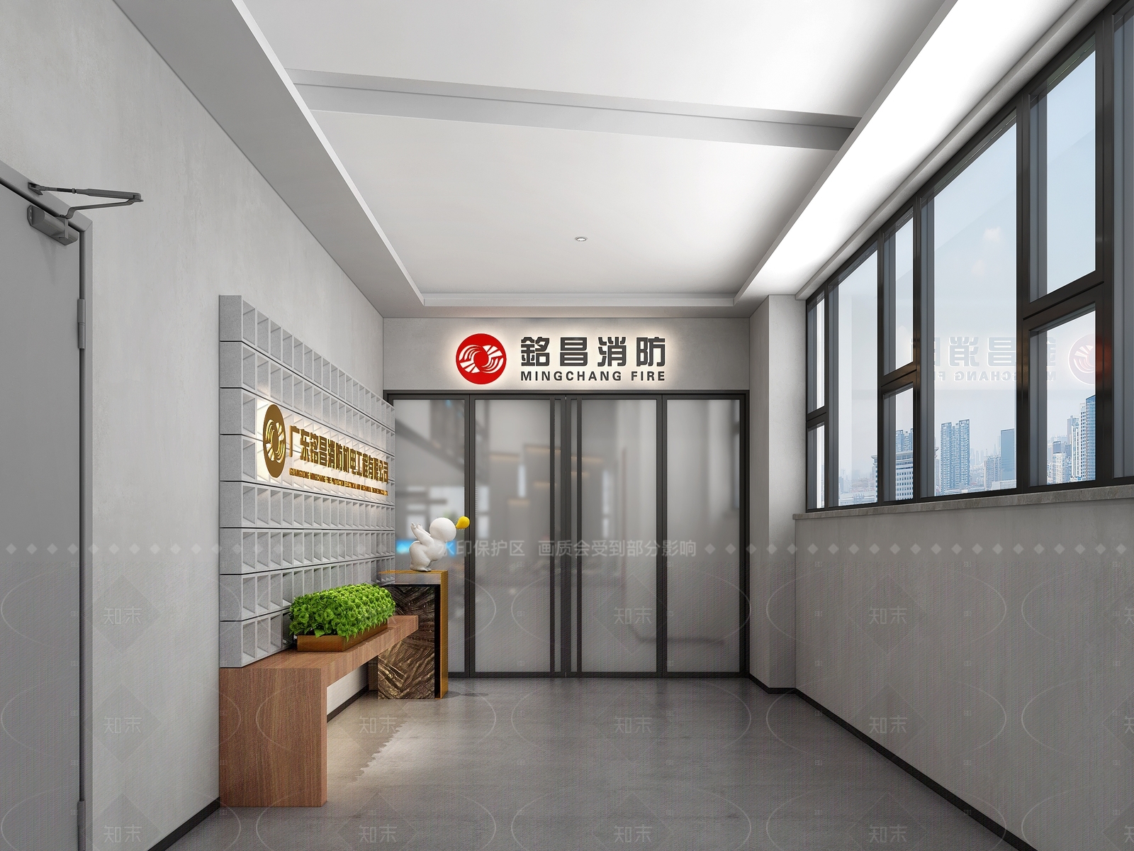 现代办公区3D模型下载【ID:1214565889】