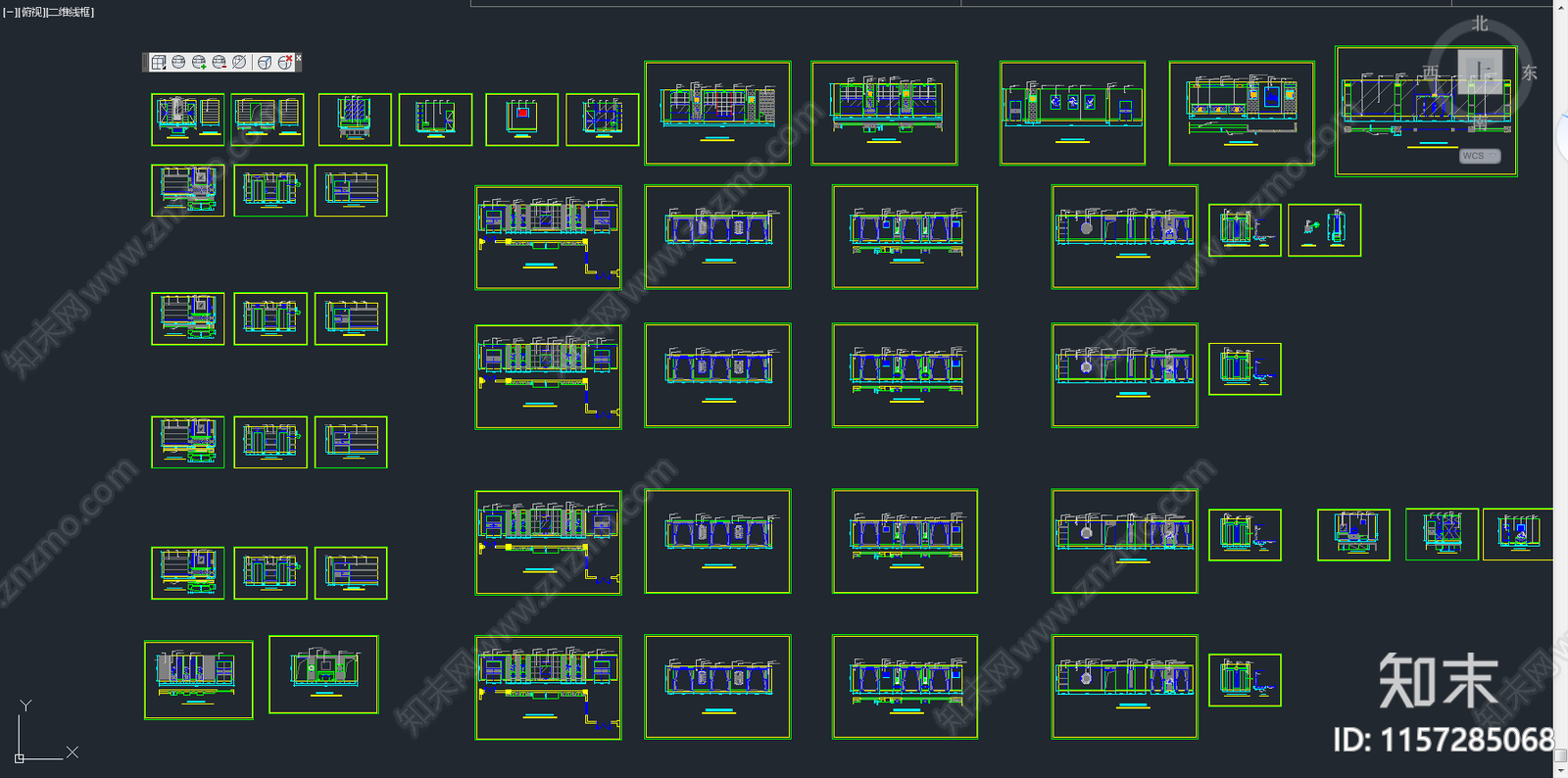 1200㎡接待会cad施工图下载【ID:1157285068】