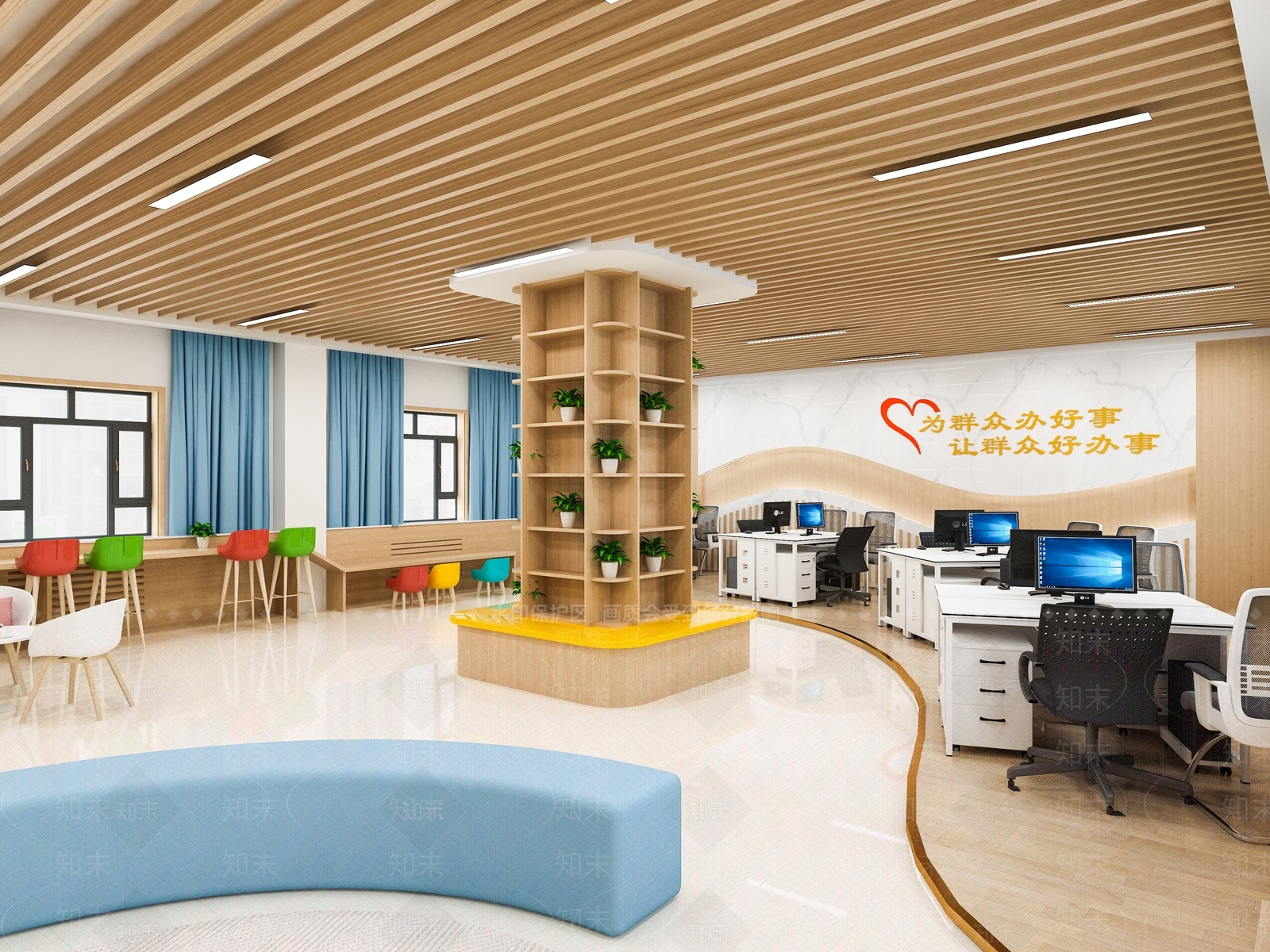 现代社区服务中心3D模型下载【ID:1157285458】