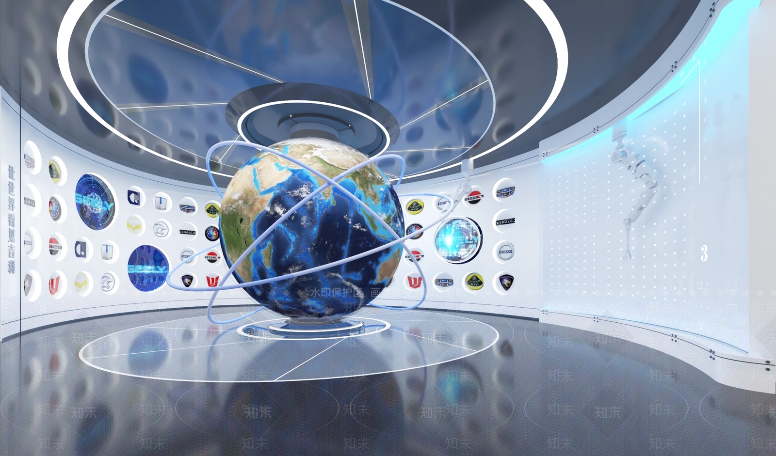 现代工业互联网场景体验区3D模型下载【ID:1157285644】