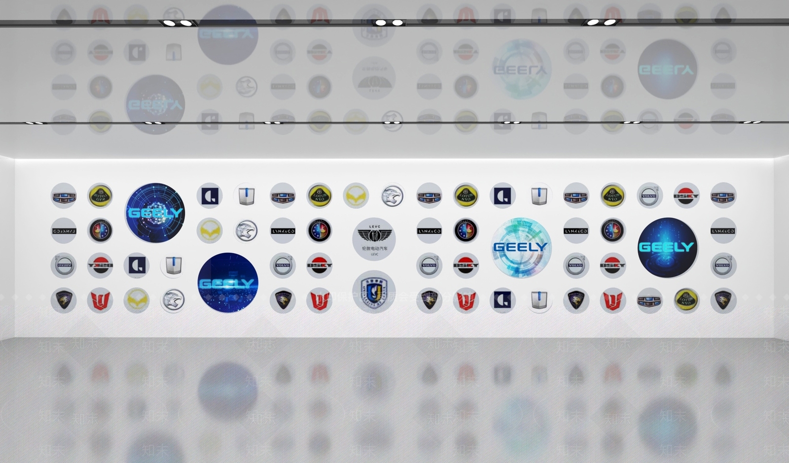 现代科技企业logo墙3D模型下载【ID:1157286120】