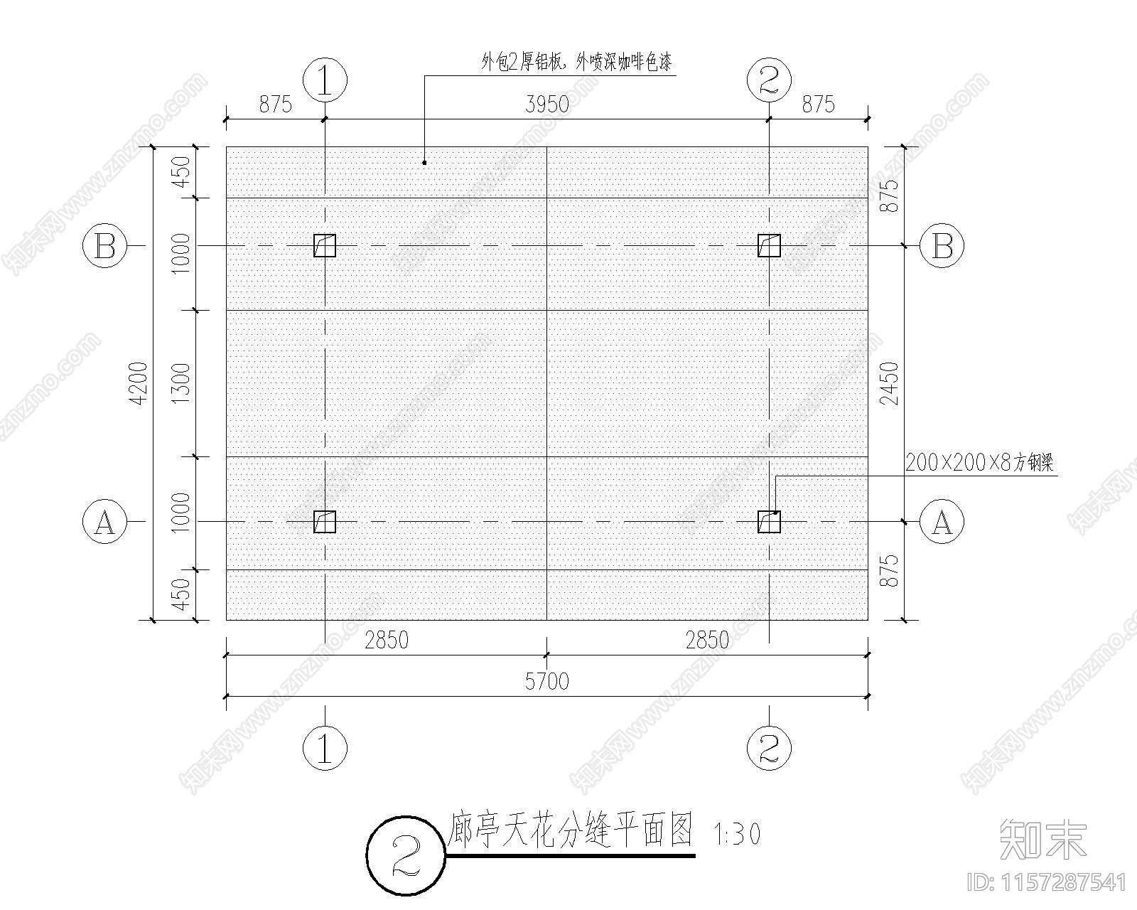 休憩廊亭做法cad施工图下载【ID:1157287541】