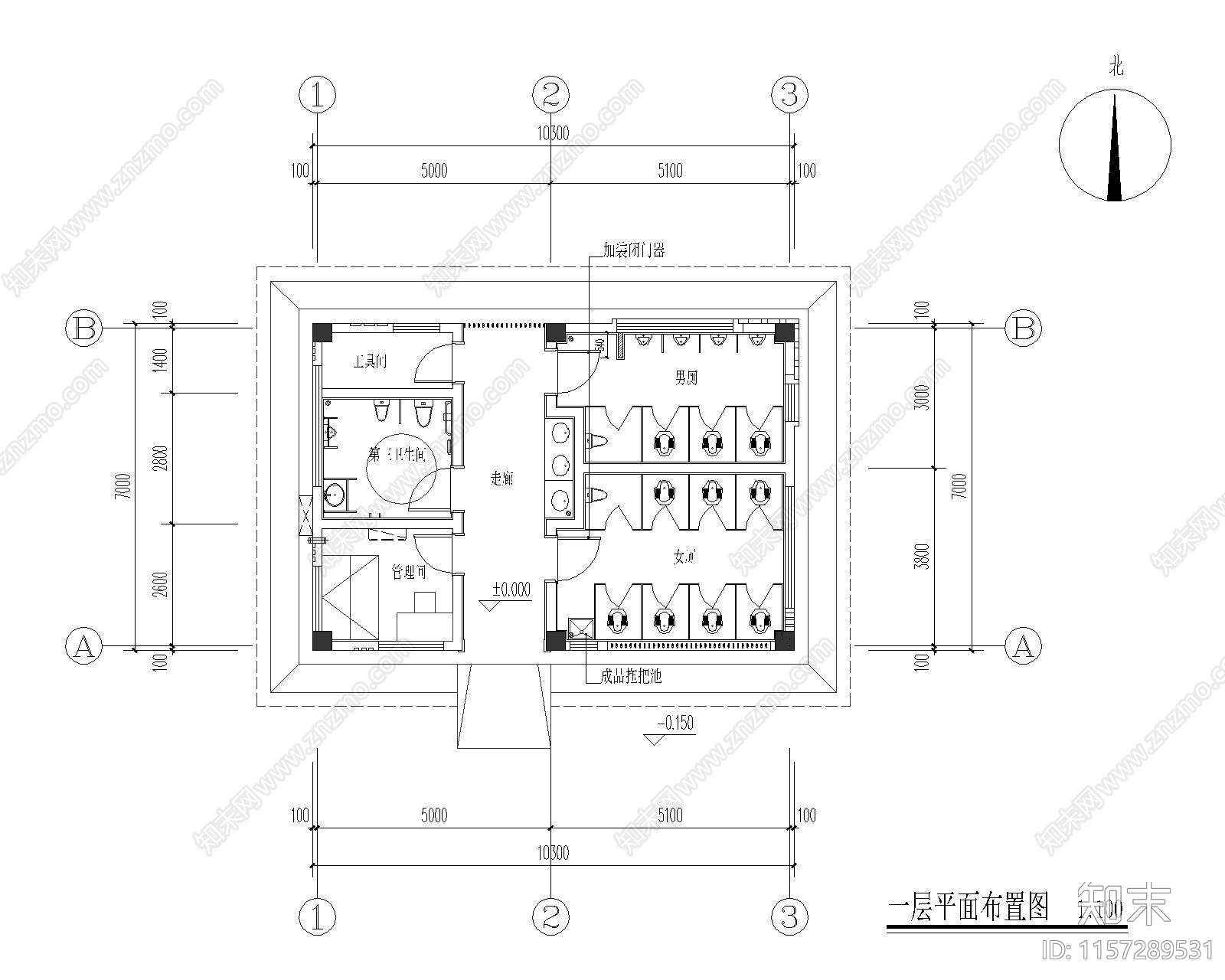 生态公厕cad施工图下载【ID:1157289531】