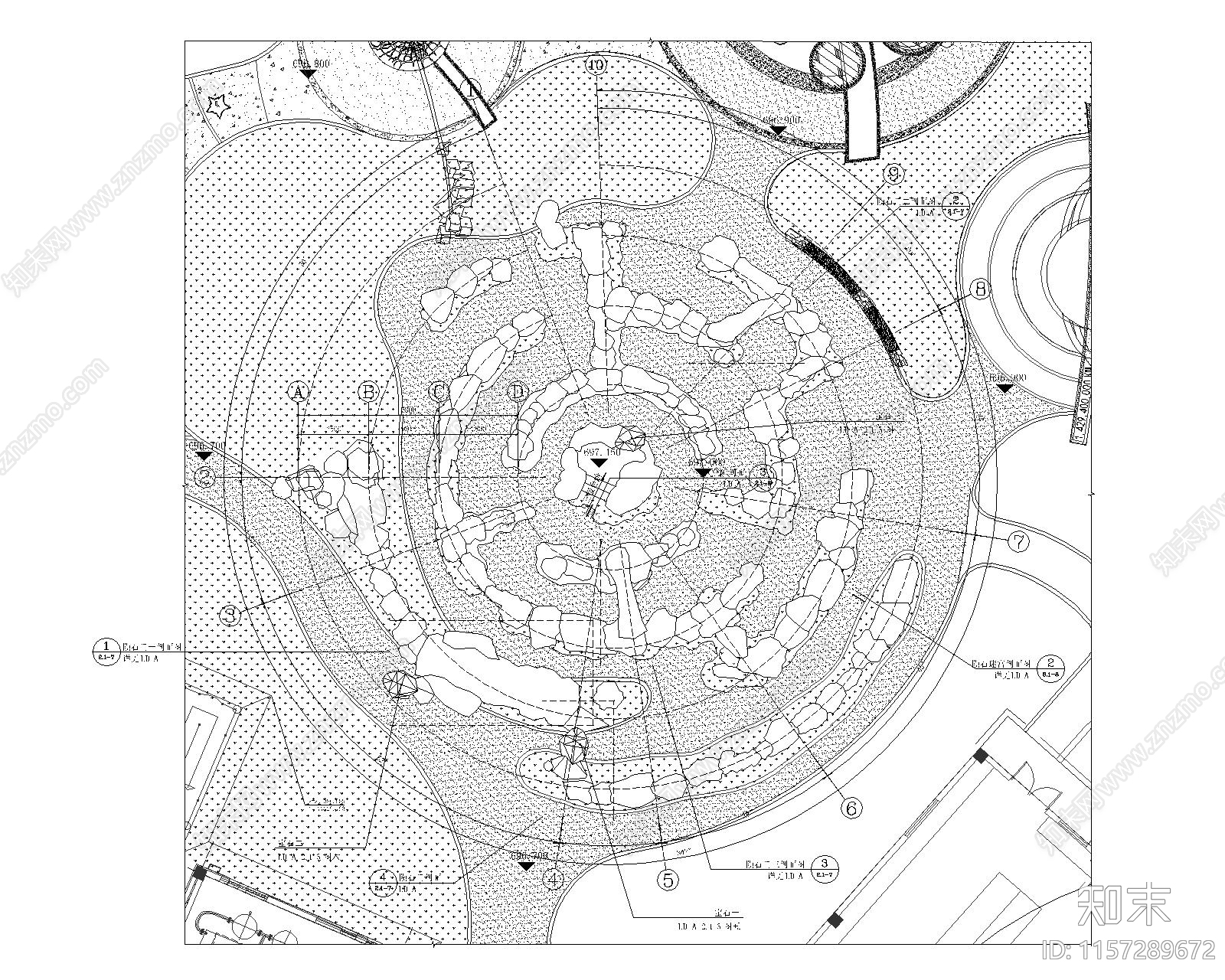 陨石迷宫详图施工图下载【ID:1157289672】
