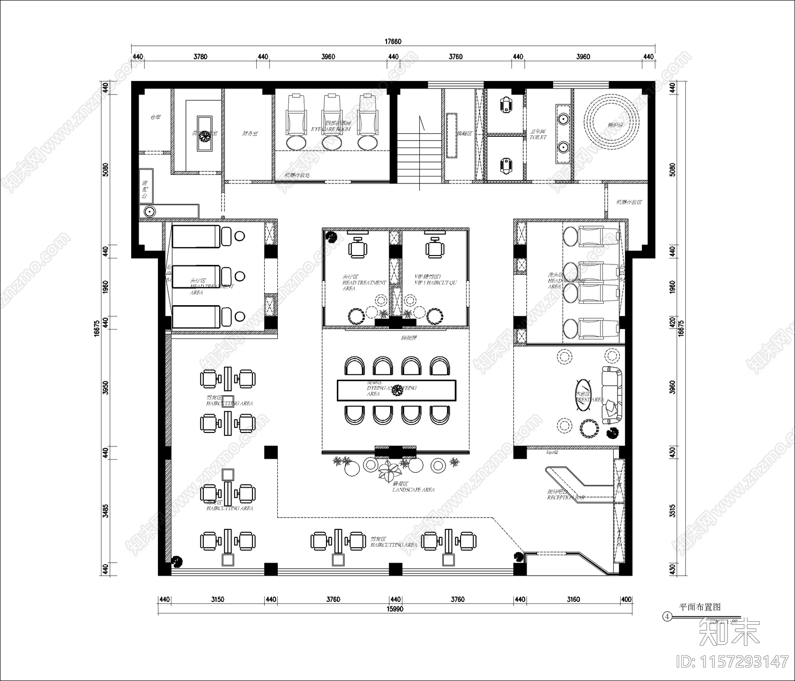 现代理发店室内装修设计图cad施工图下载【ID:1157293147】