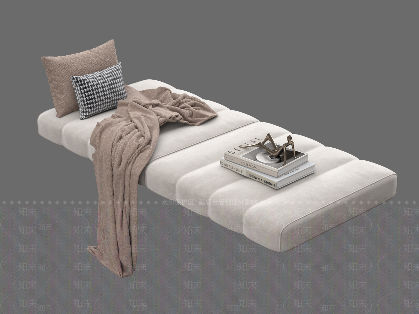 现代飘窗坐垫3D模型下载【ID:1157303629】