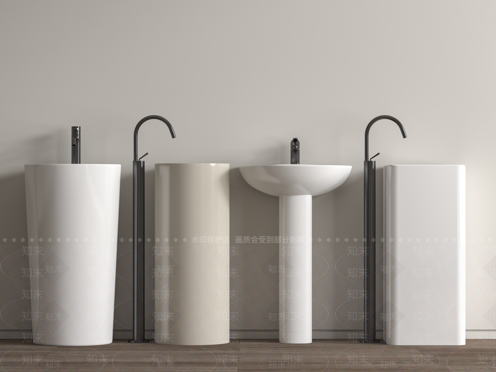 洗手台盆3D模型下载【ID:1157306181】