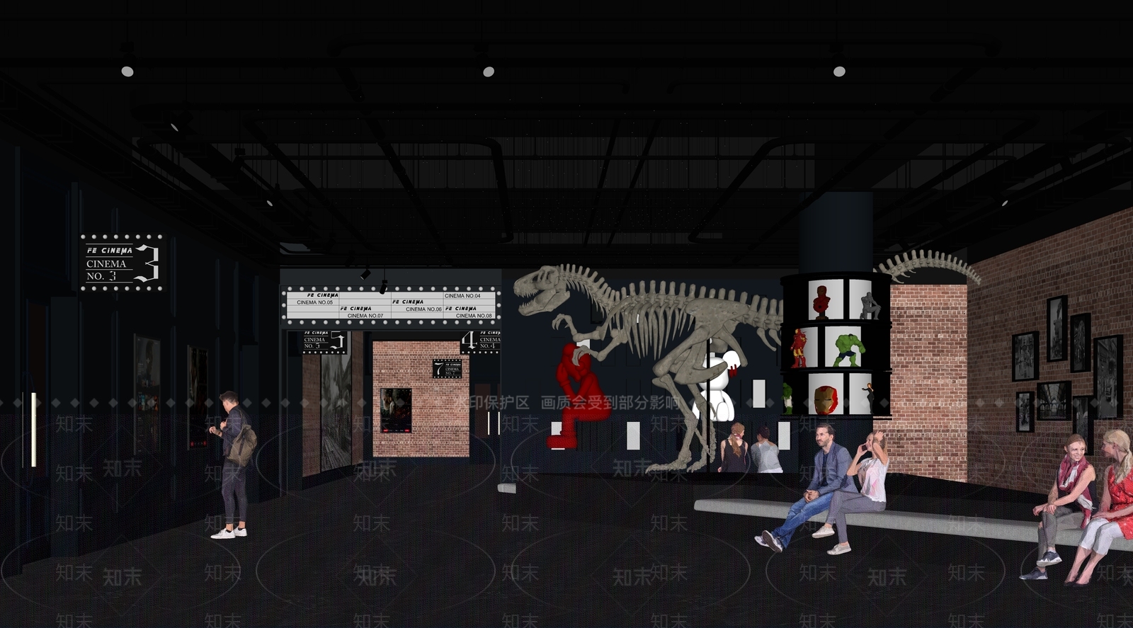 现代电影院SU模型下载【ID:1157306656】