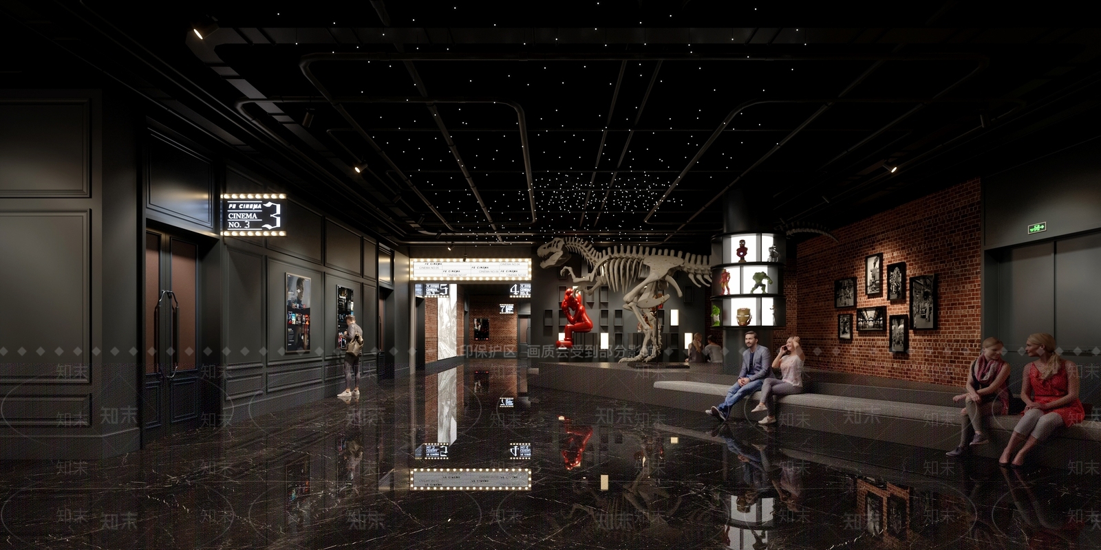 现代电影院SU模型下载【ID:1157306656】