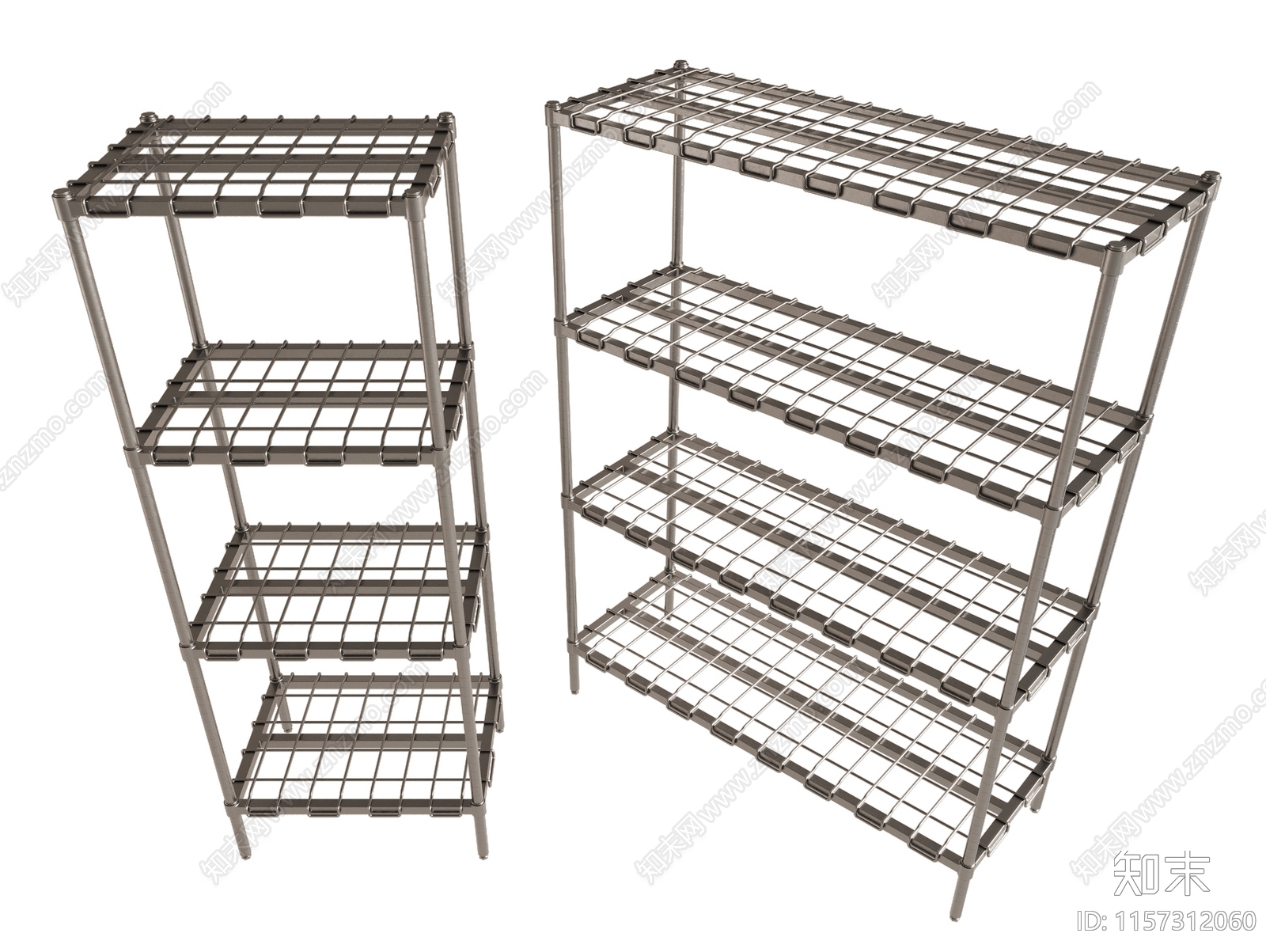 现代铁丝网货架3D模型下载【ID:1157312060】