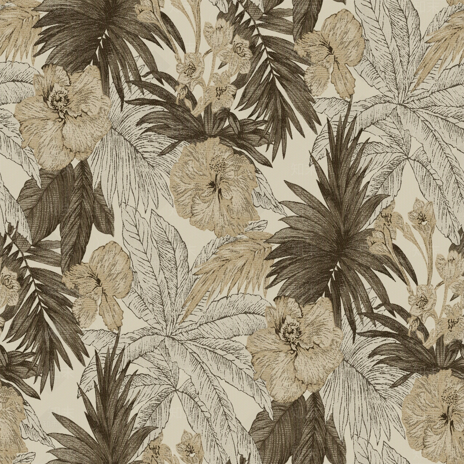 无缝欧式植物壁布贴图下载【ID:1157312502】