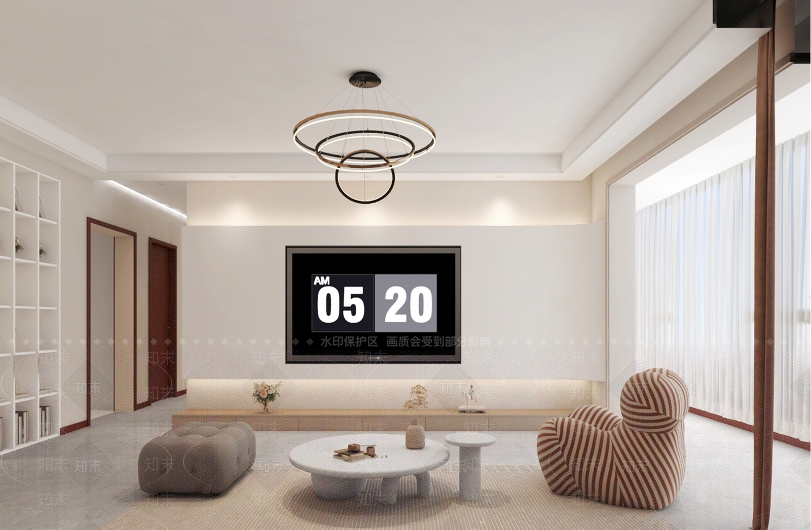 现代简约家居客餐厅沙发茶几装饰摆件组合3D模型下载【ID:1157312910】